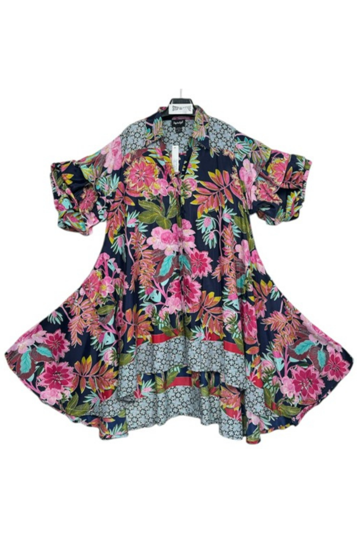 Step In Style AA21123KAST Print Shirt Dress