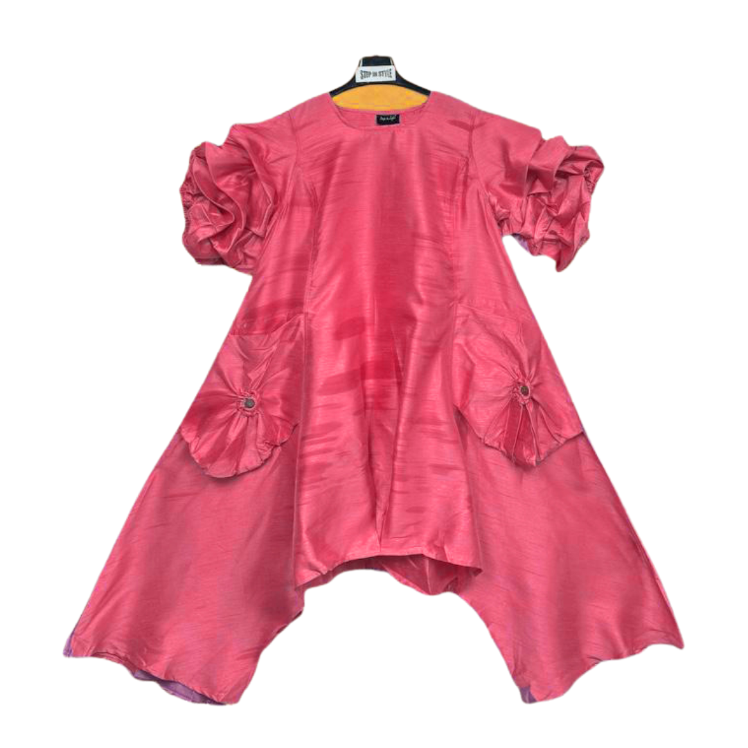 Step In Style AA24152 Hilo Faux Silk Balloon Dress