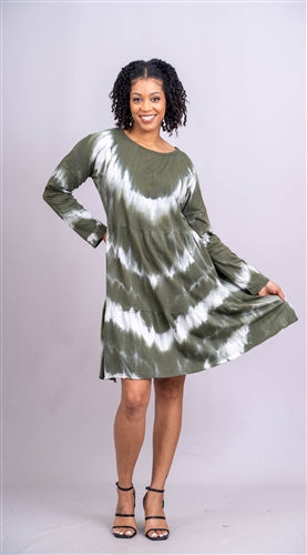 Vasna 20198254 Tie-Dye Tiered Knit Dress