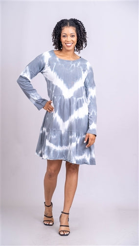 Vasna 20198254 Tie-Dye Tiered Knit Dress