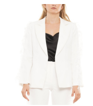 Why J22065 Blazer Jacket w/ Feathers