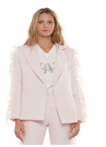 Why J22065 Blazer Jacket w/ Feathers