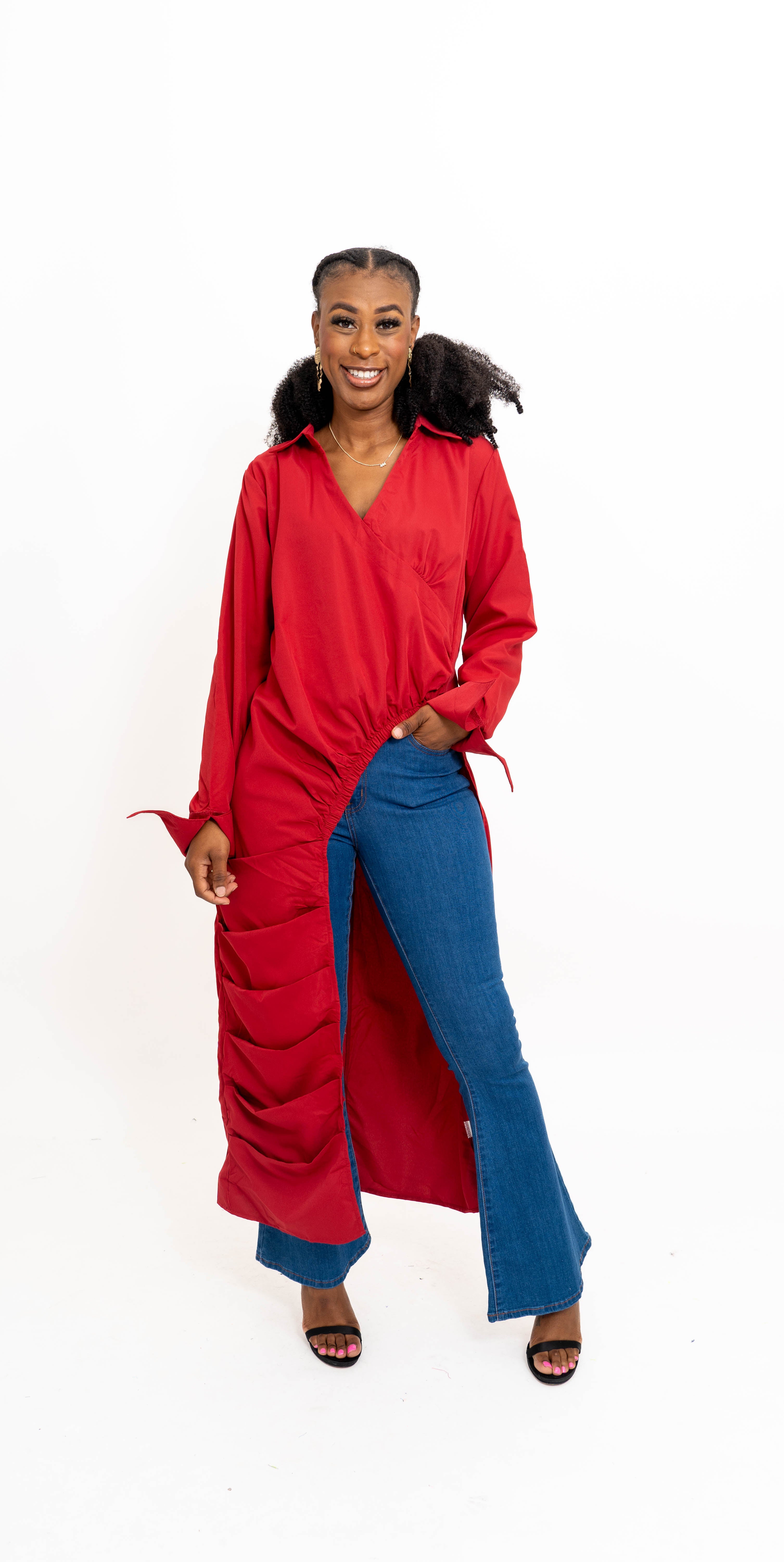 Wowo TS24013X Long Top with Slit