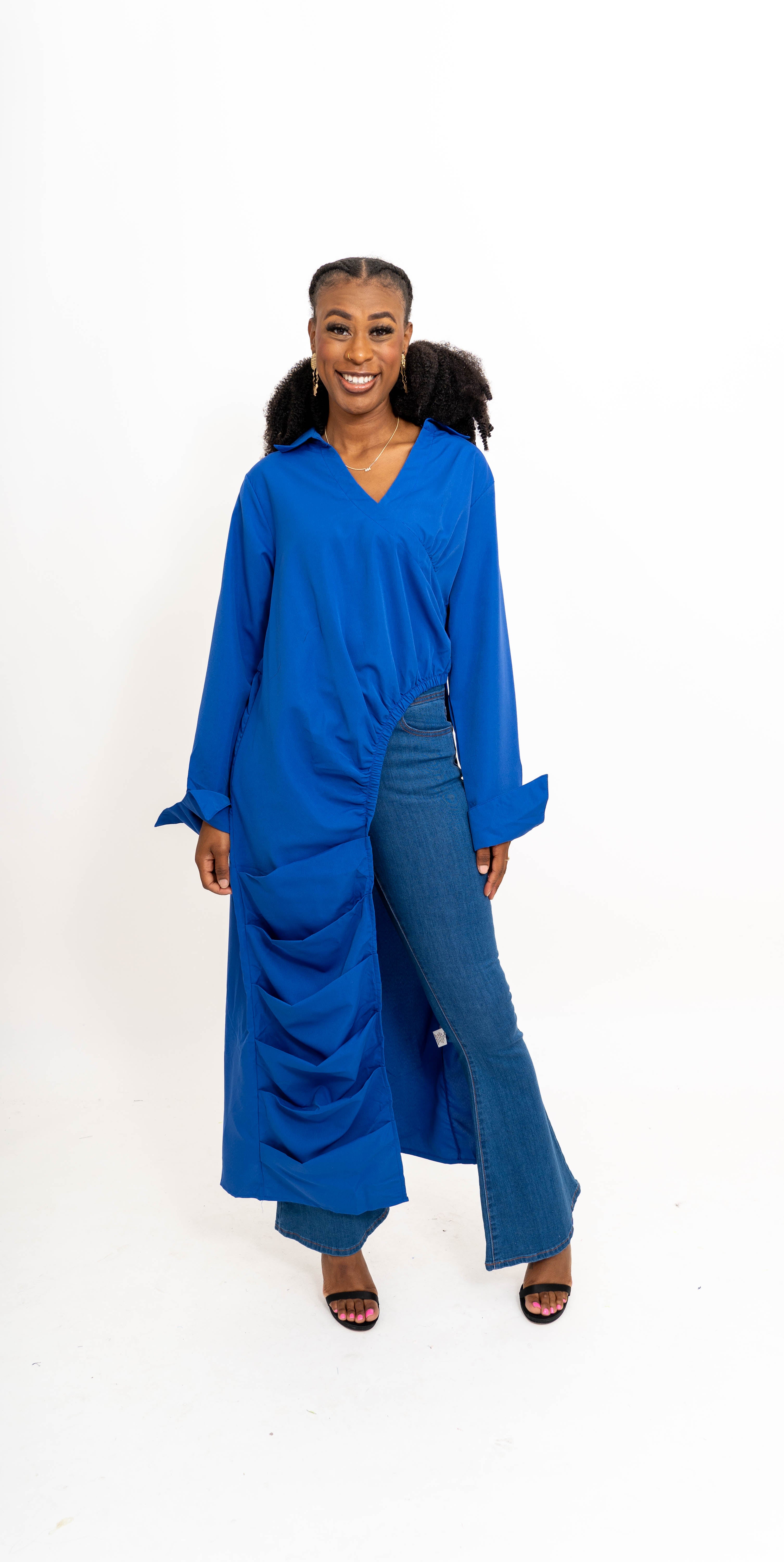 Wowo TS24013X Long Top with Slit