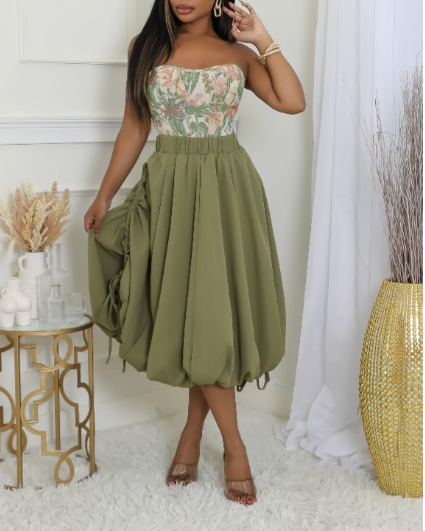 Highlight HM1830ATX Plus Size Bubble Hem Skirt