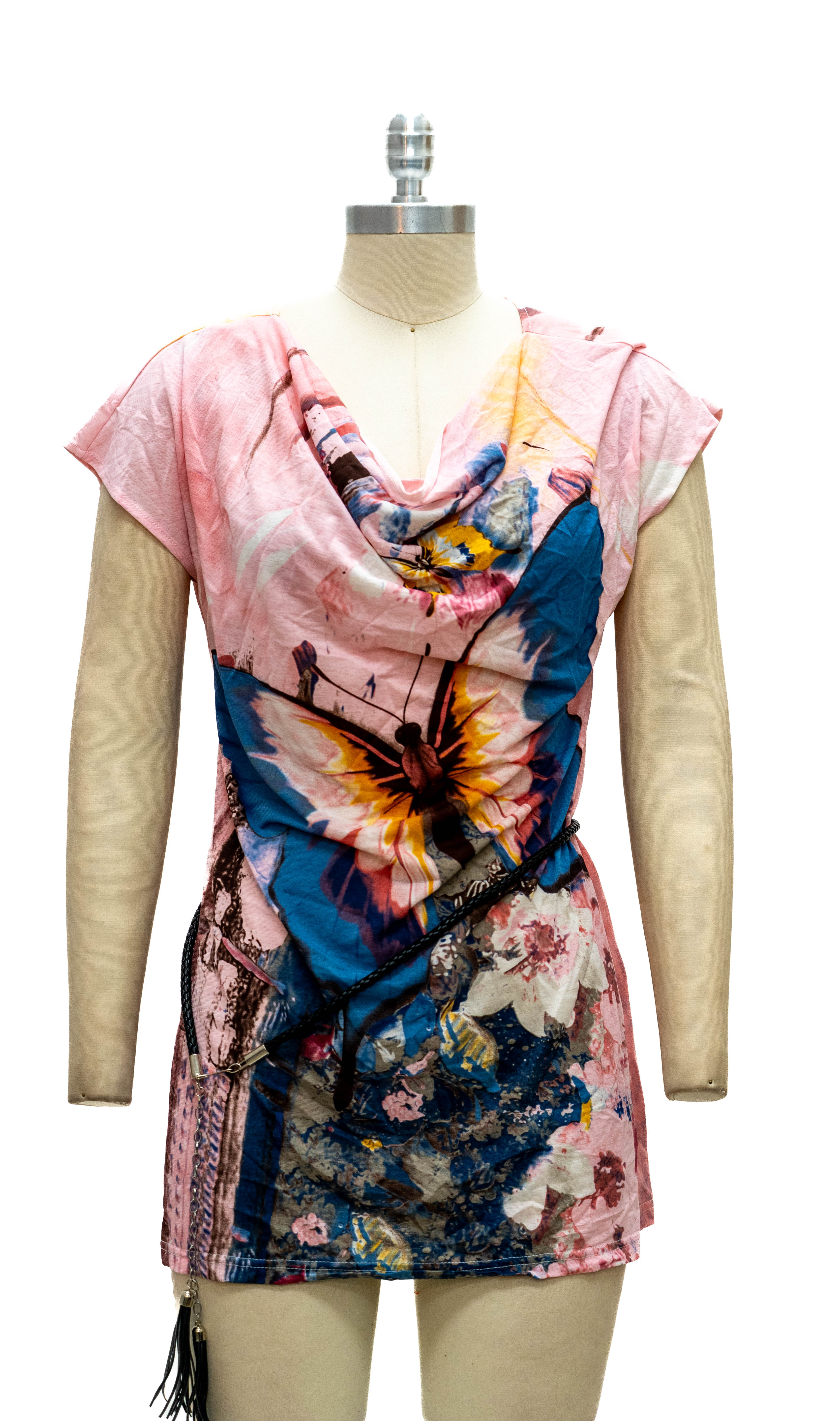 Paris Paris 8379 Belted Tunic Top