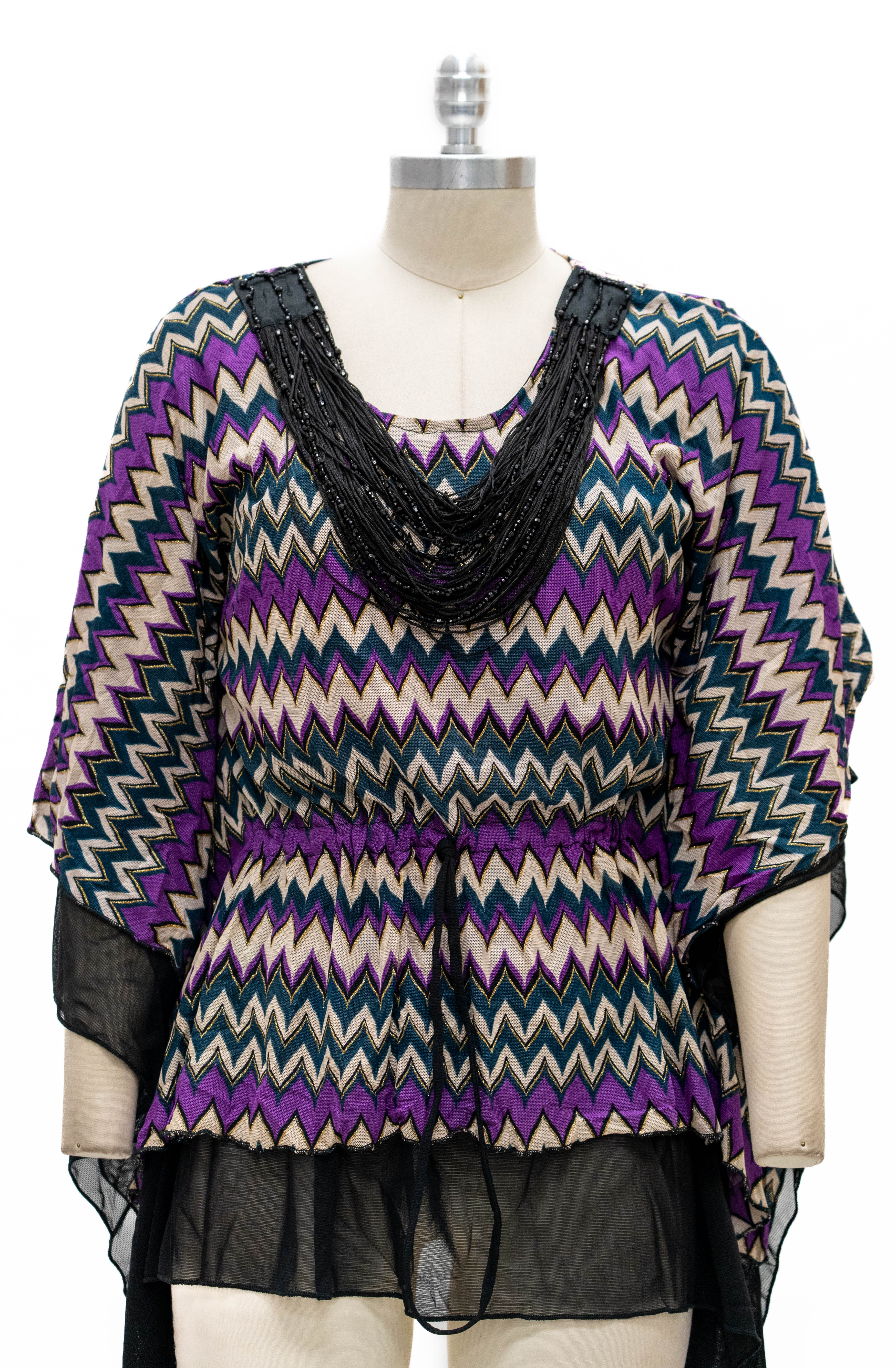 Bacci 81226A Poncho Top with Necklace Detail
