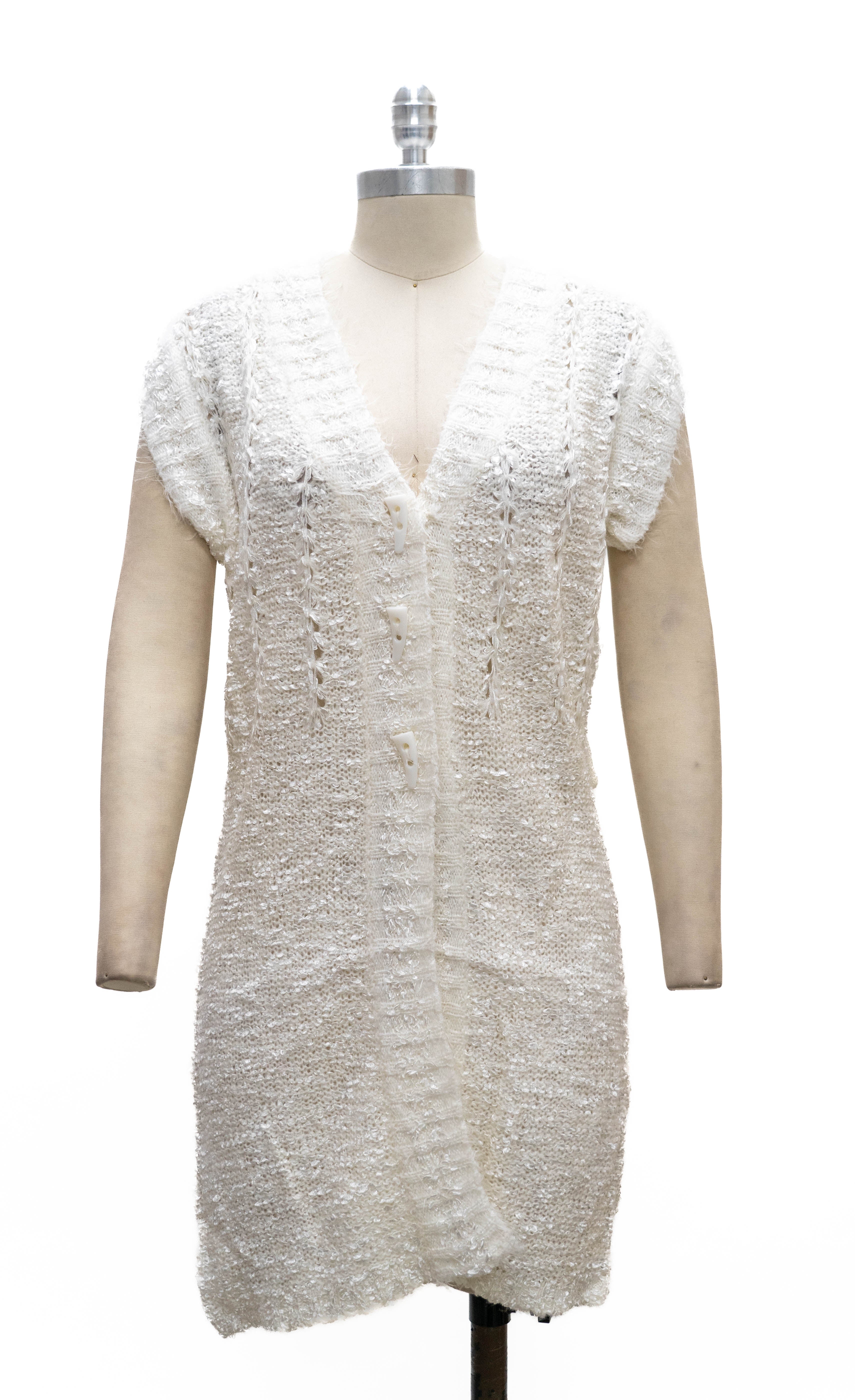 Micheal K 8860 Long Sleeveless Cardigan