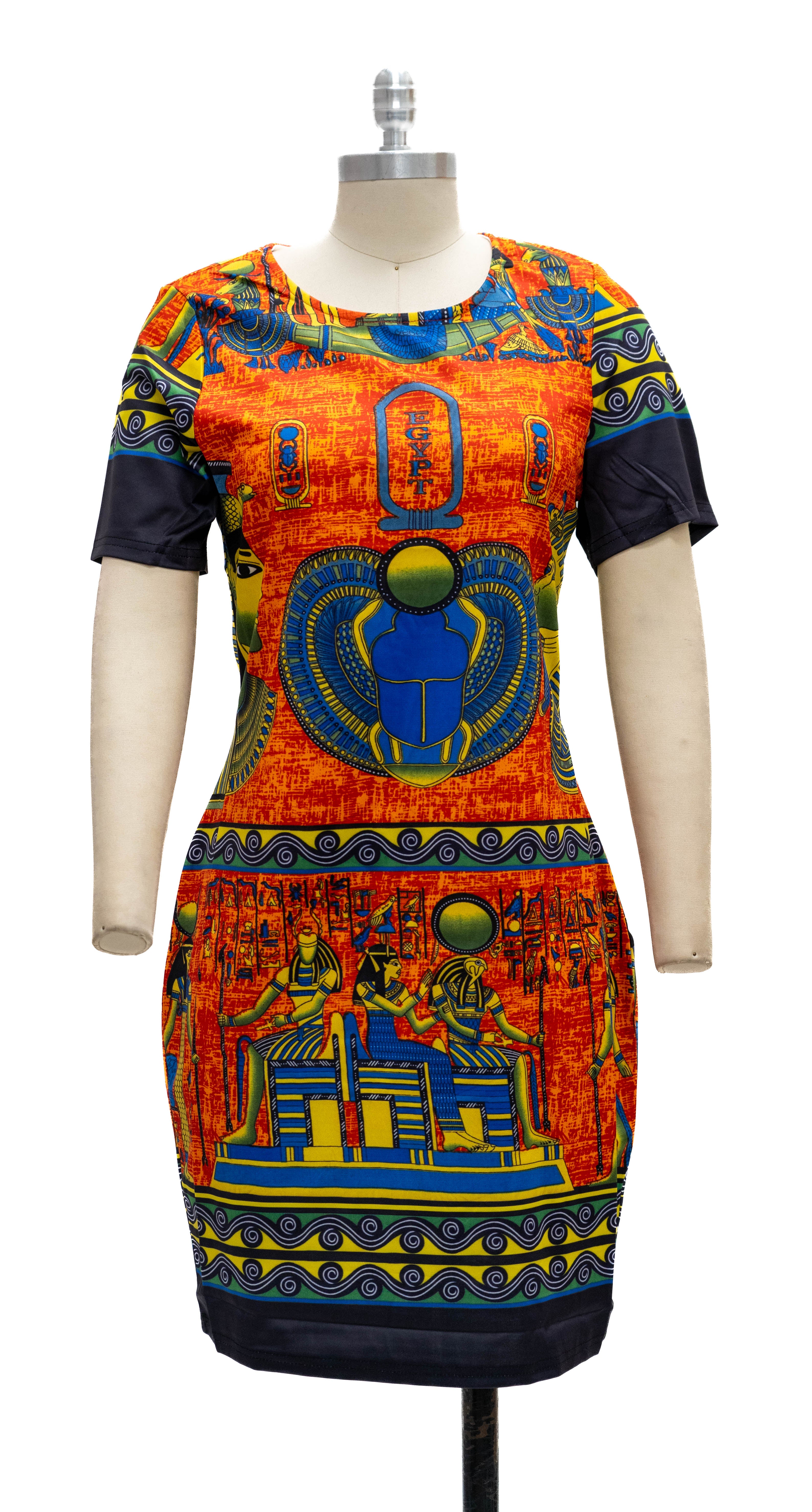 Micheal K 8554 Egyptian Print Dress