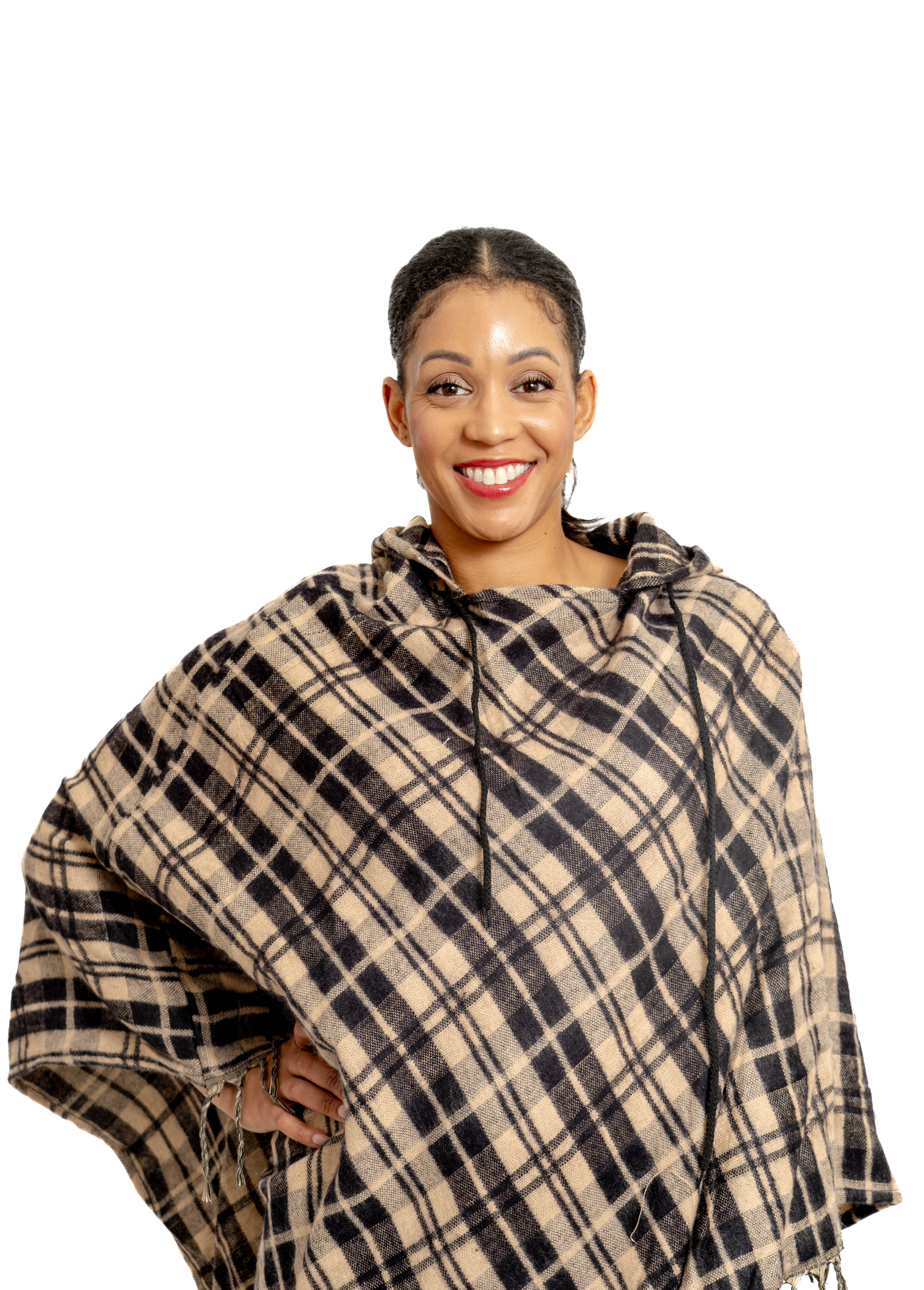 Step In Style AA22811X Plaid Poncho