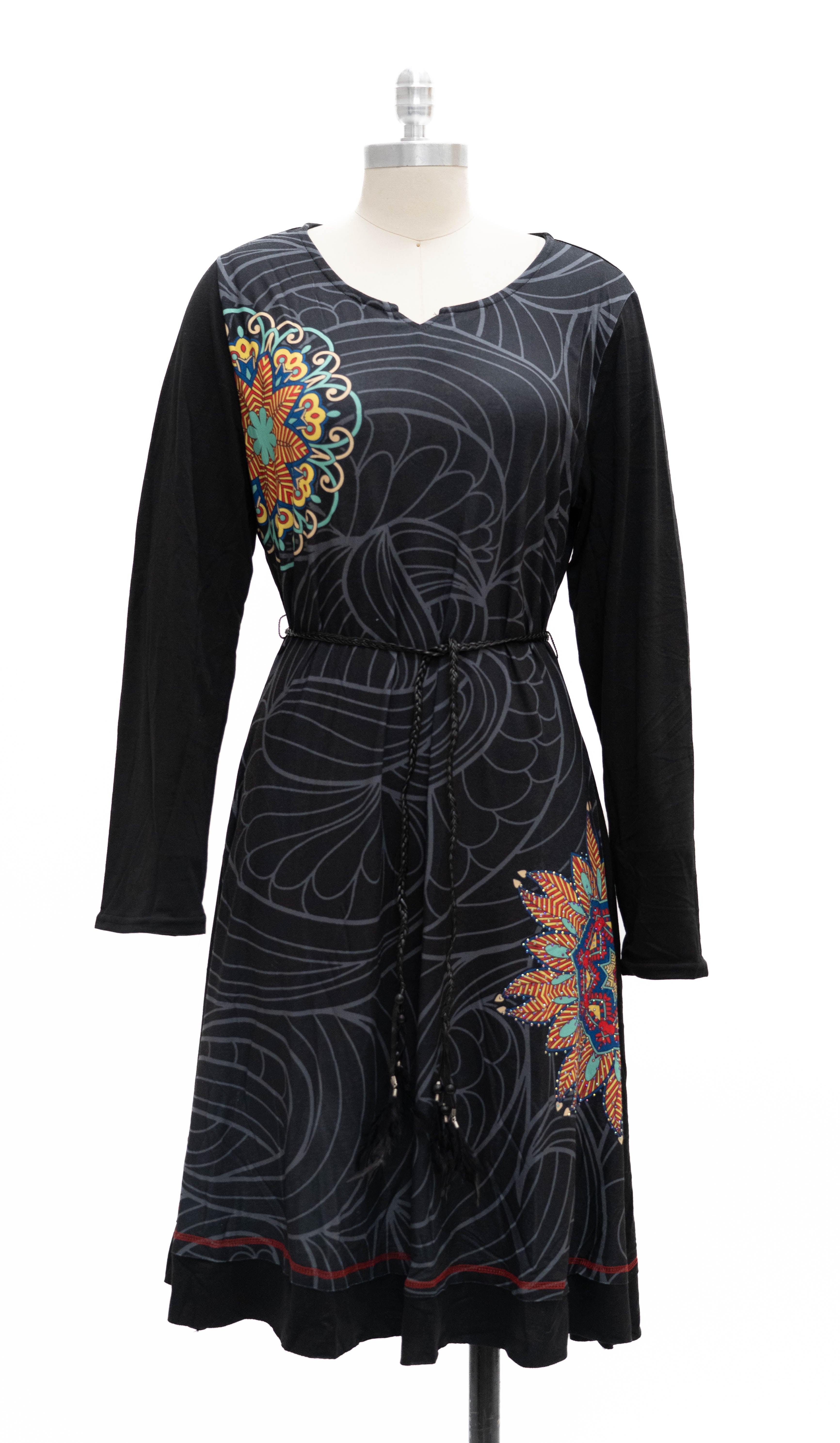 Micheal K 8541L Belted Jersey Dress