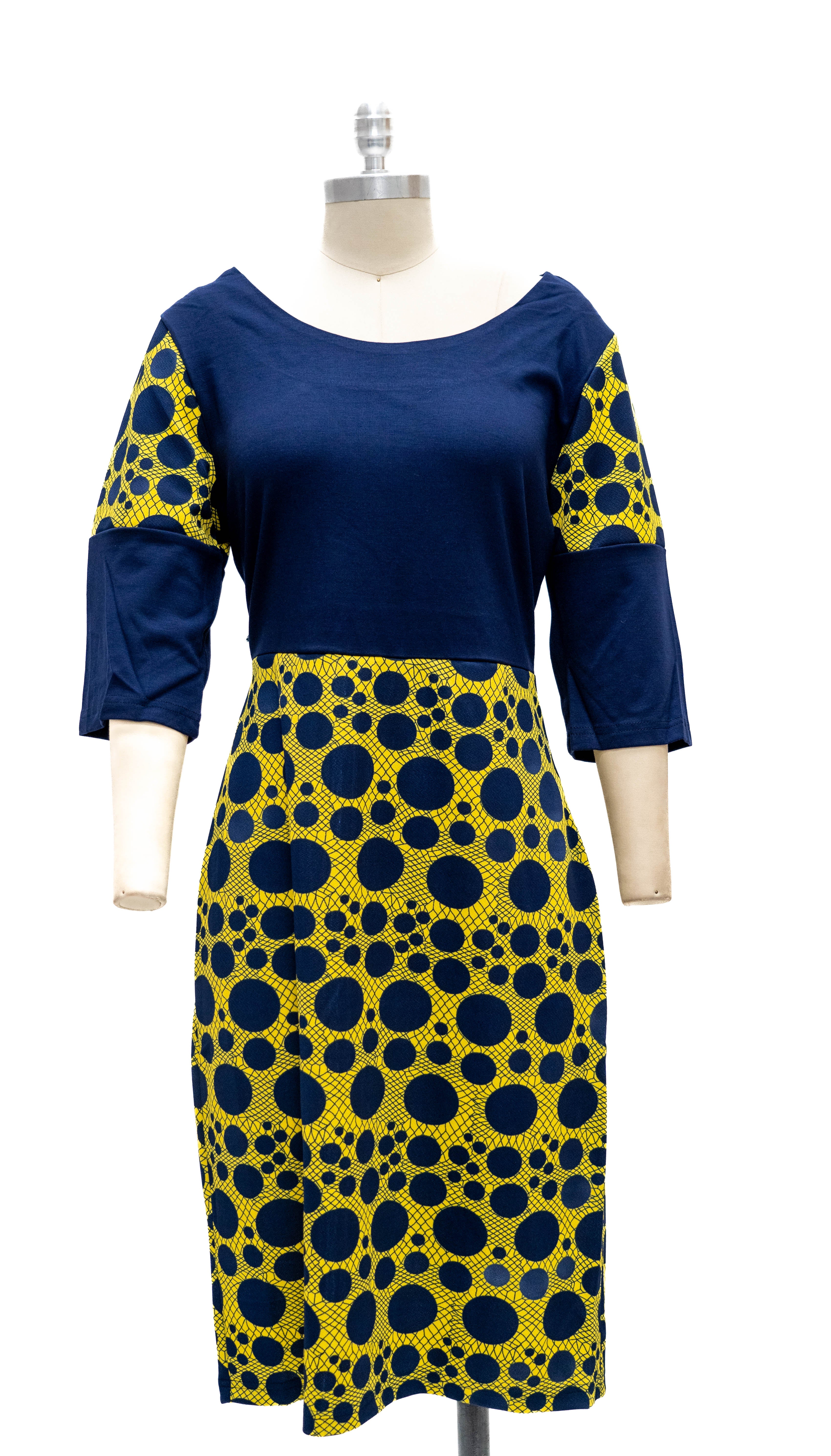 Micheal K 8429 Color Block Print Dress