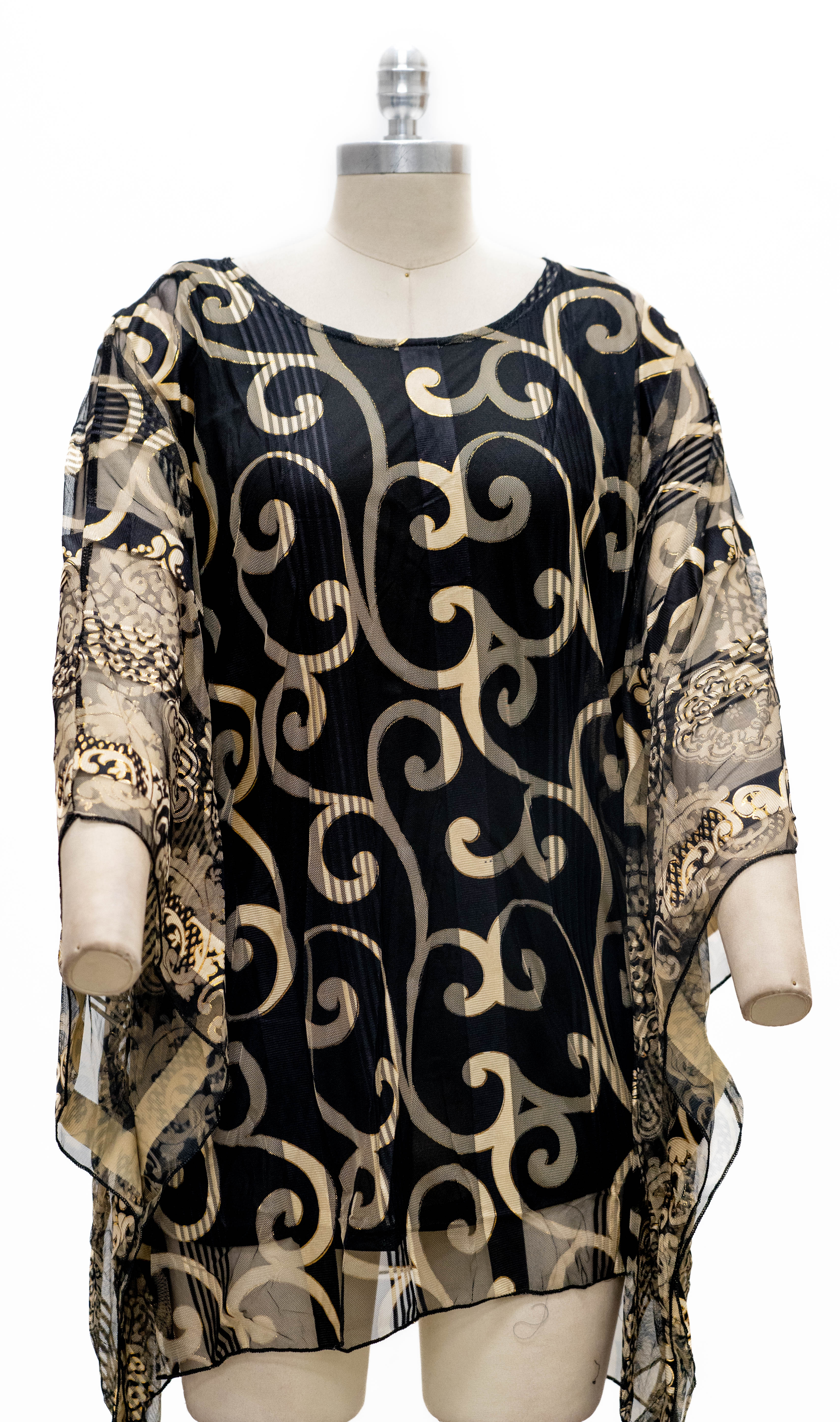 Step in Style AA18831T Mesh Poncho Top