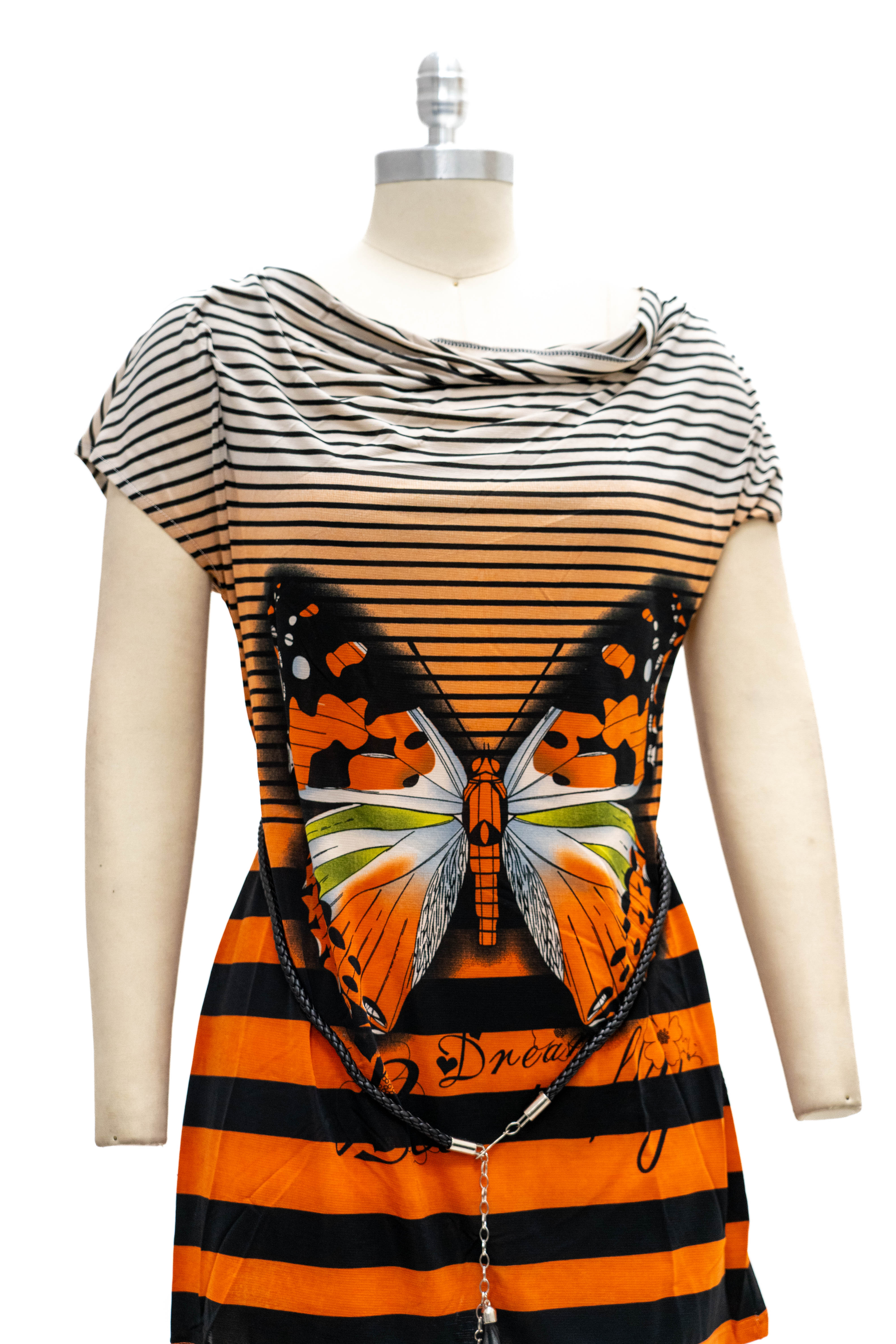 Paris Paris 8392 Belted Tunic Top
