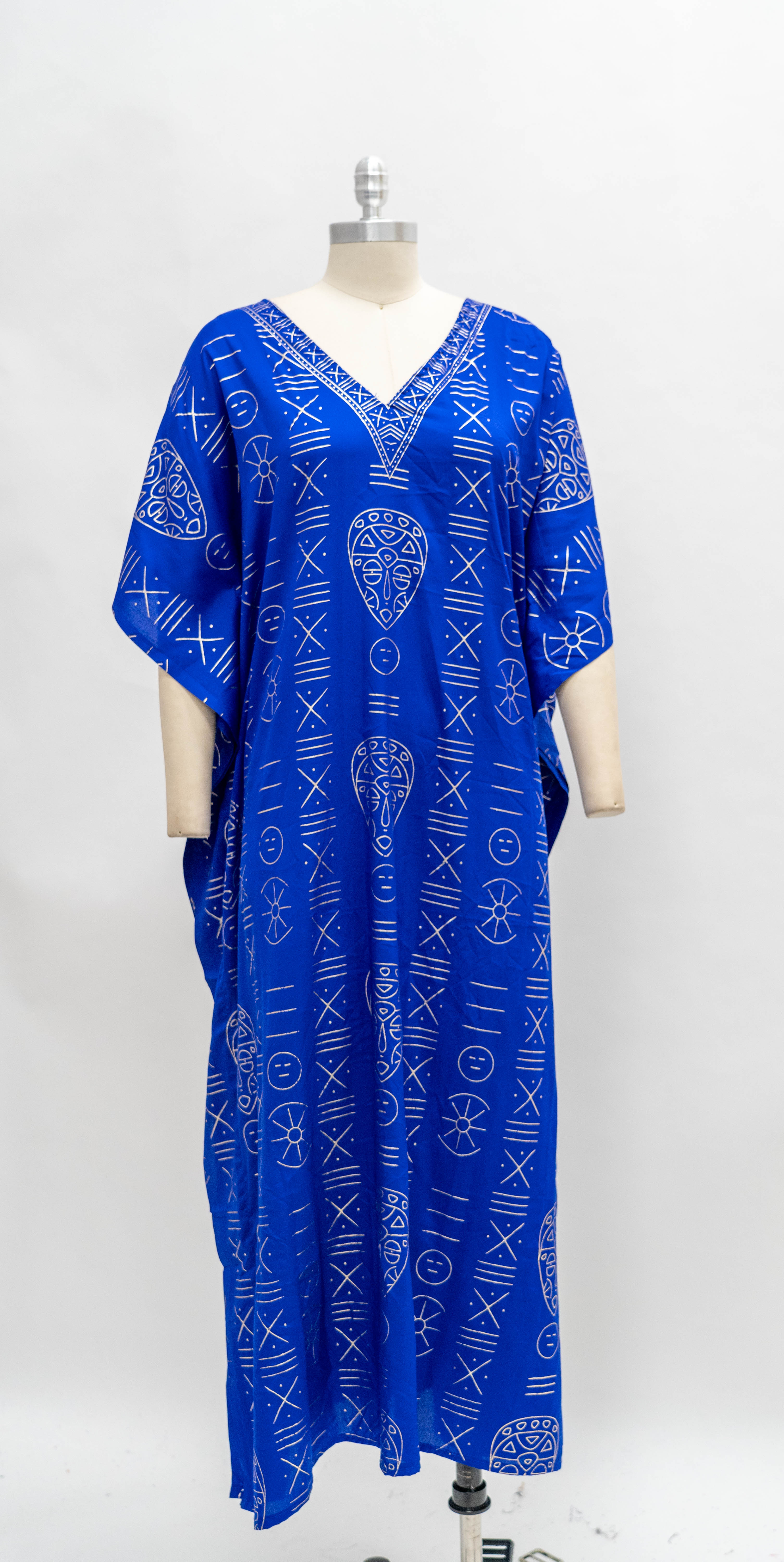 NF PNA503C Gold Foil Print Kaftan