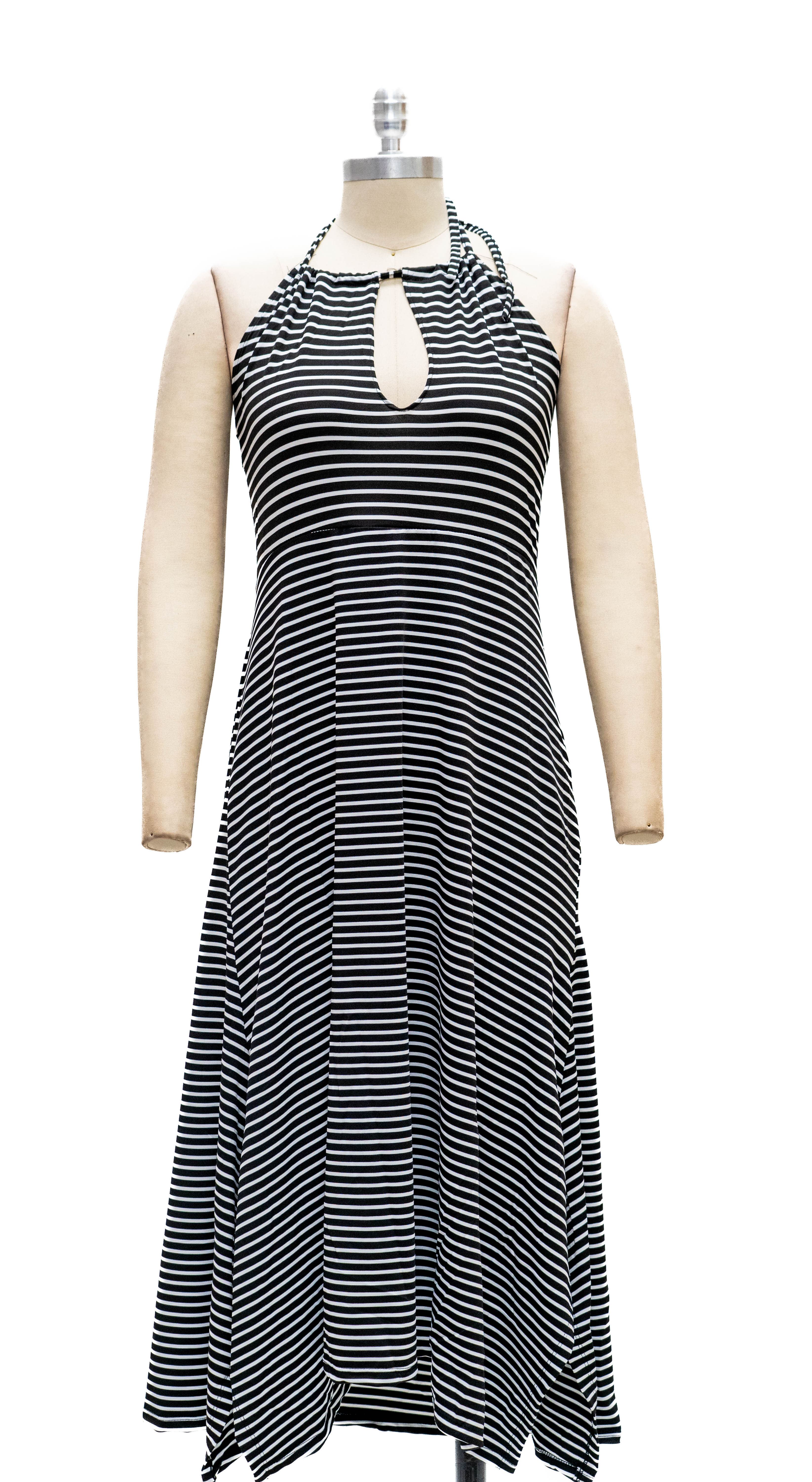 NF CHH13101 Nautical Stripe Halter Dress