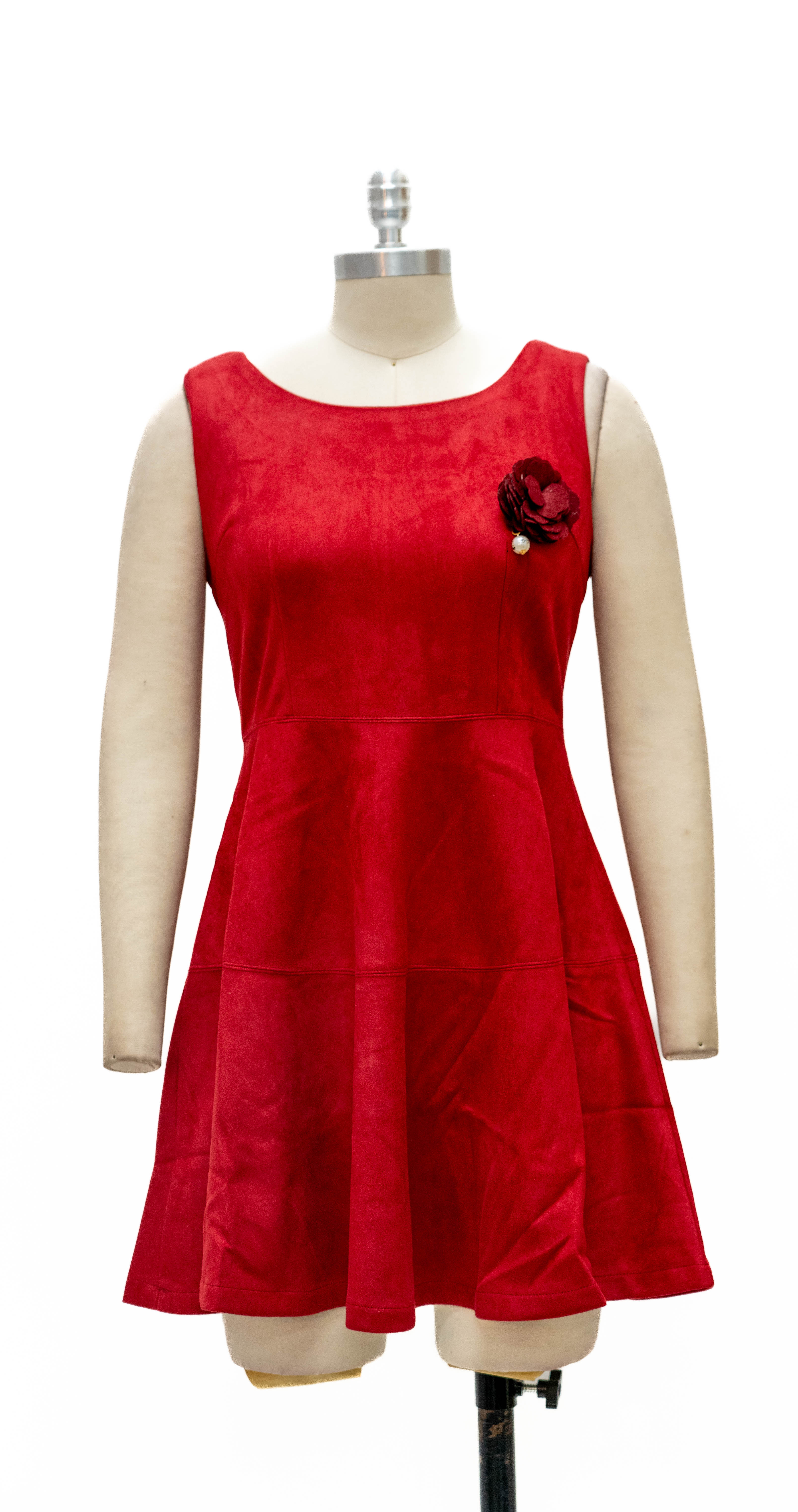 Micheal K 8570 Faux Suede Short Dress