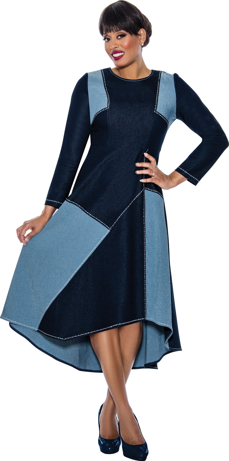 Devine Sport 63961 Two-tone Denim Dress