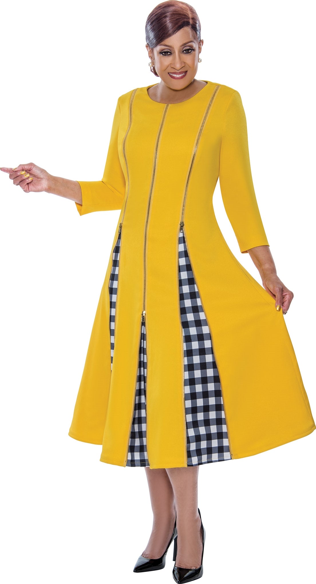 Dorinda Clark Cole 4961 Two-panel Zipper Dress