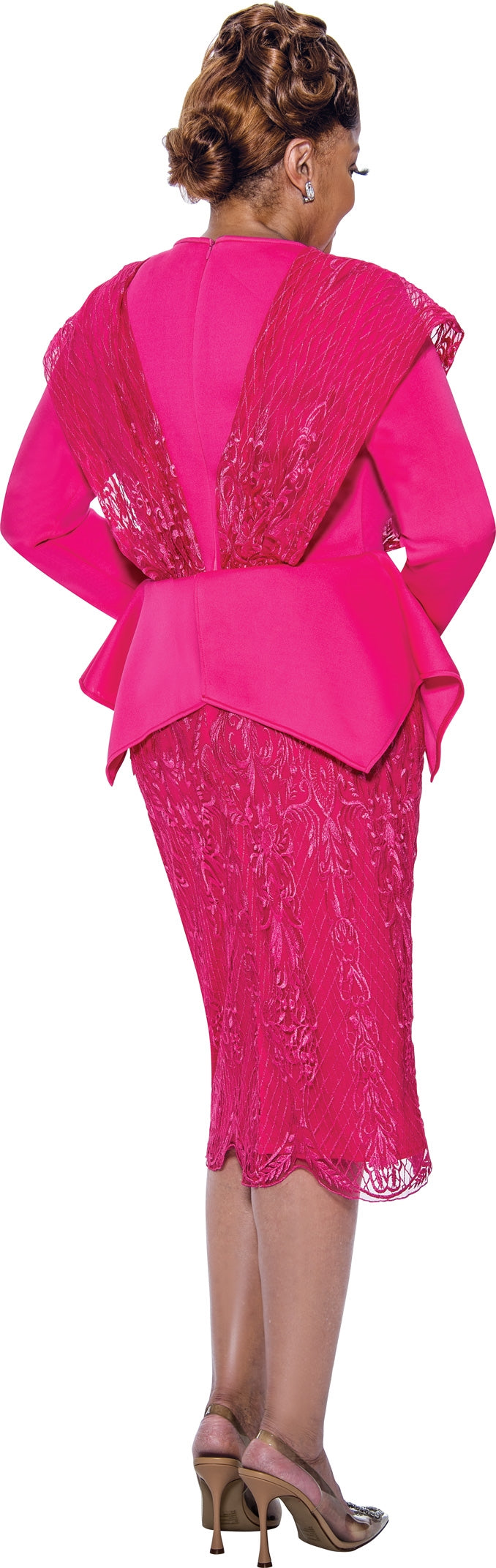 Dorinda Clark Cole 5421 Lace & Scuba Dress