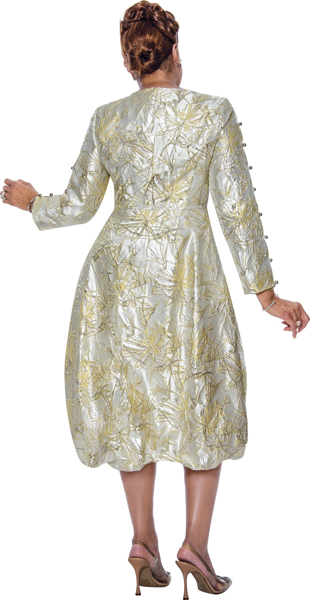 Dorinda Clark Cole 5441 Balloon Hem Dress