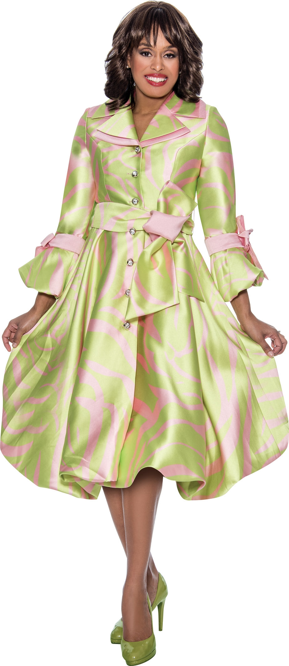 Dresses by Nubiano 1771 Print Button-up Dress