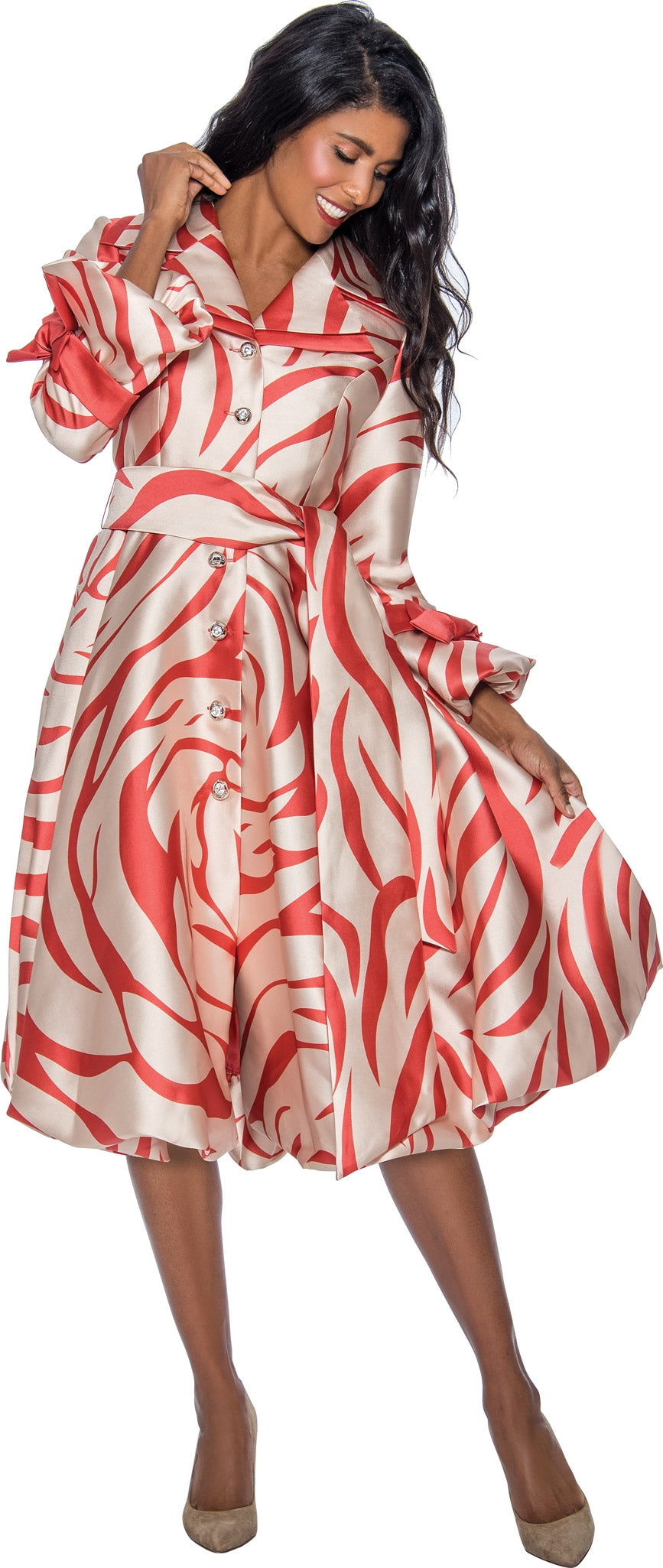 Dresses by Nubiano 1771 Print Button-up Dress