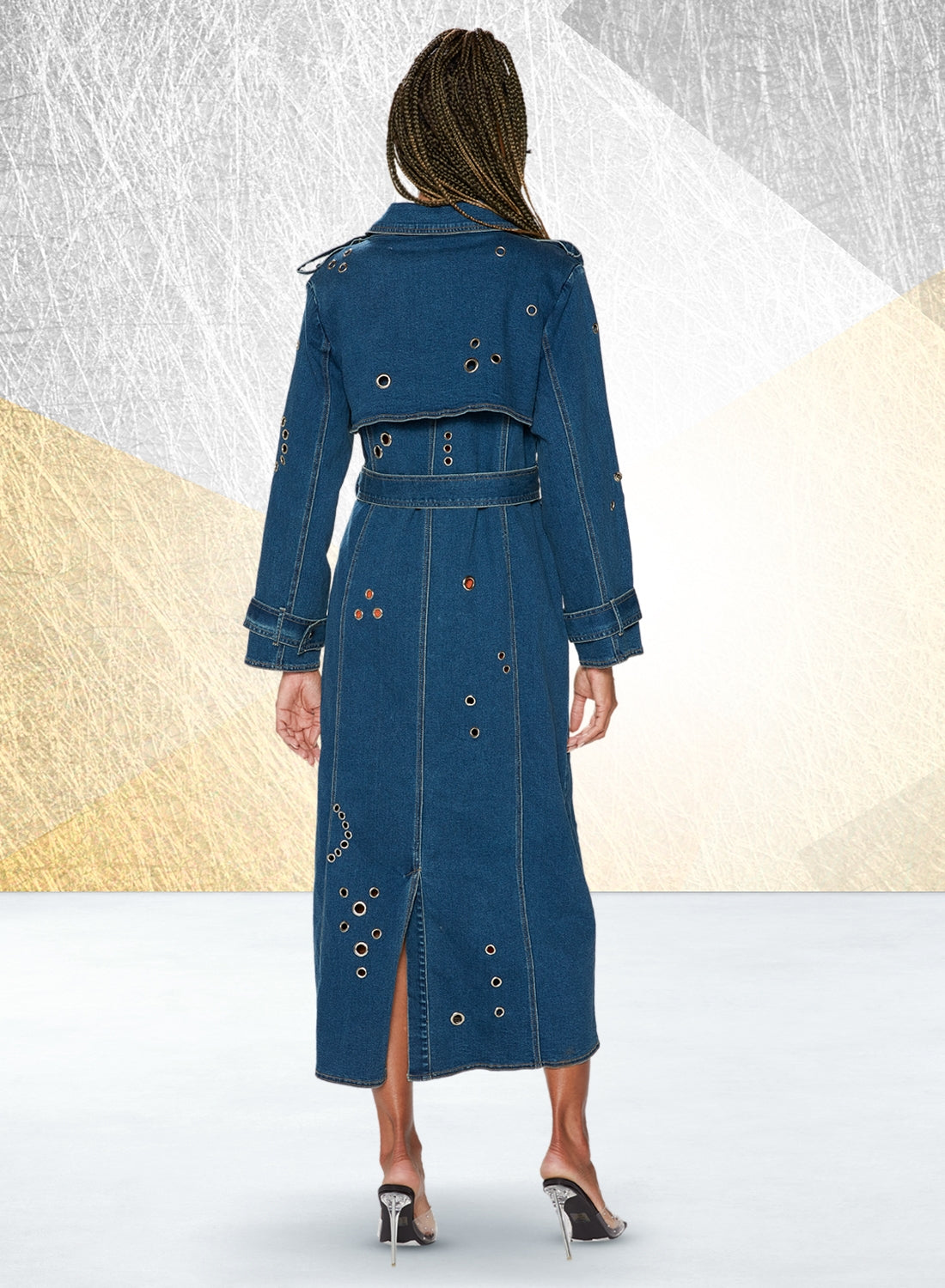 DV Jeans 8491 Denim Stone Coat Dress