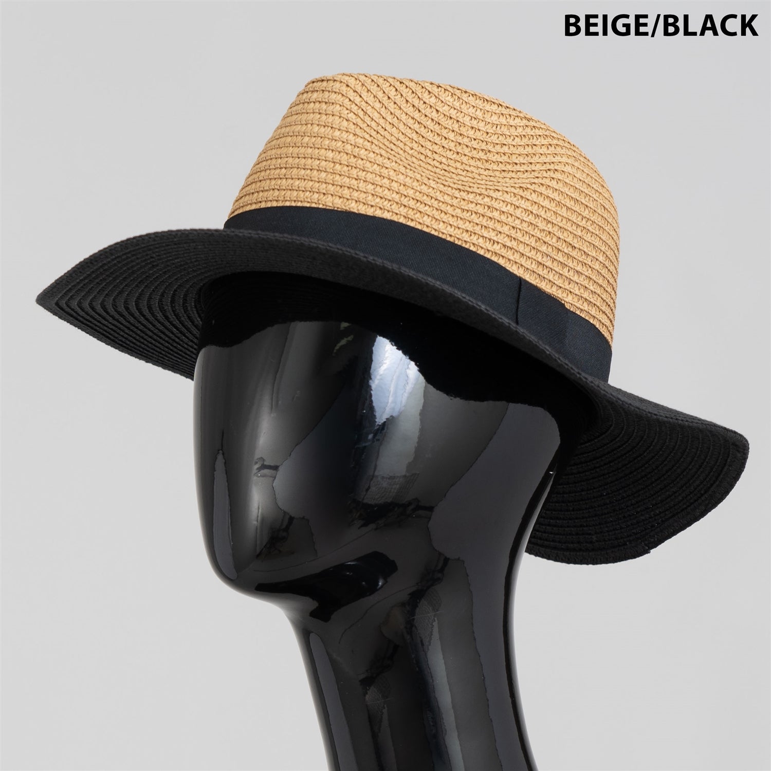 Fashion Hat 231687 Colorblock Straw Fedora Hat