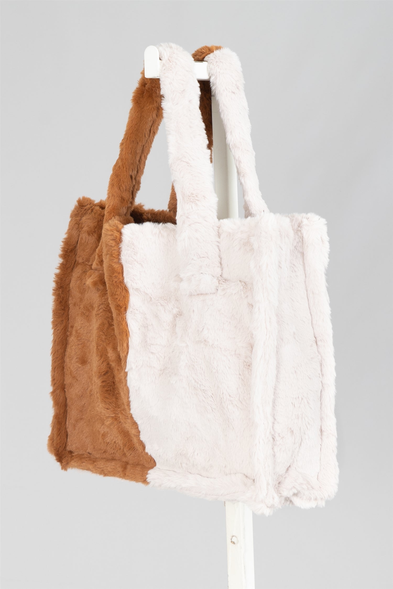 Fashion XY501 Faux Fur Color-block Handbag