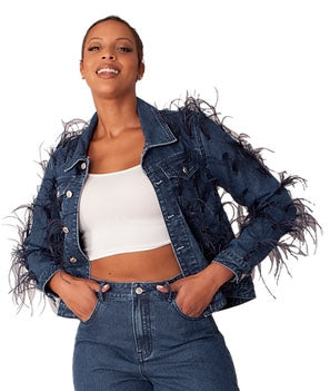 For Her 82303 Denim Feather Jacket