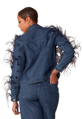 For Her 82303 Denim Feather Jacket