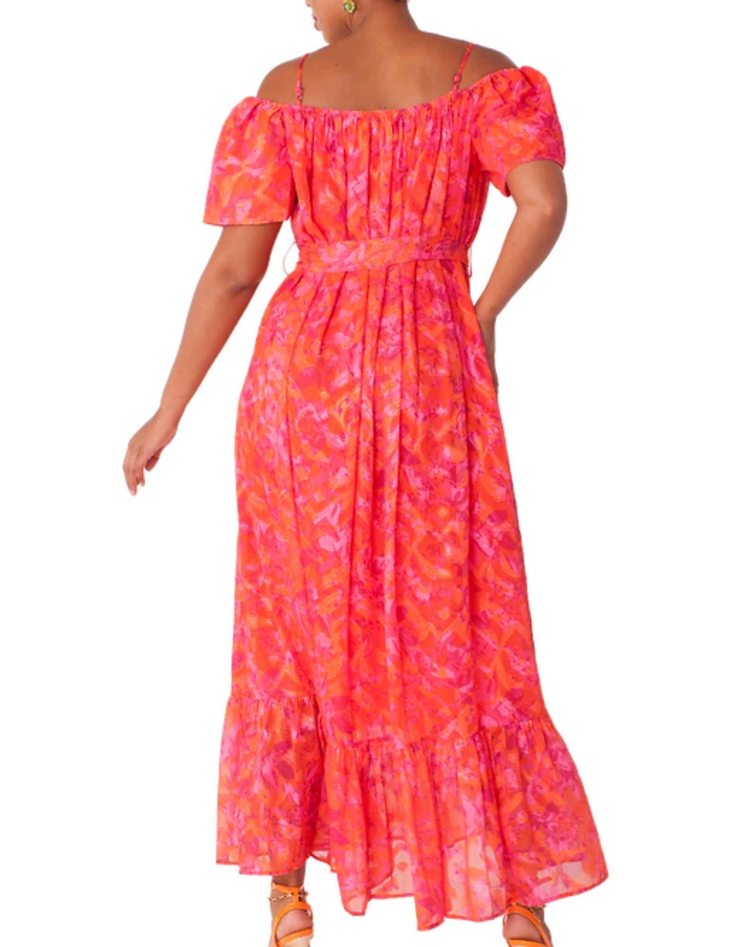 FOR HER 82376 FLORAL MAXI DRESS