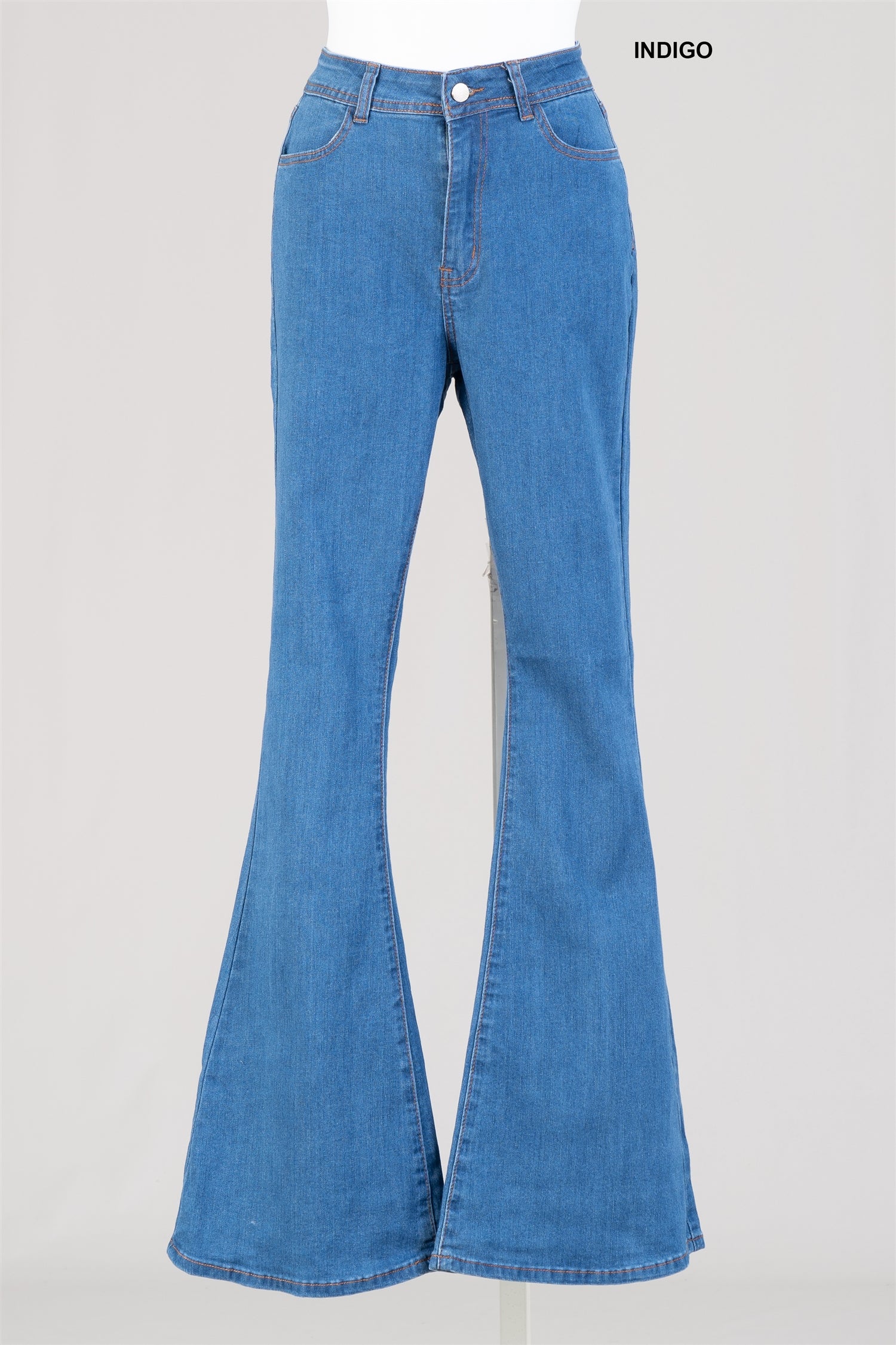 H&Y Fashion HY345 Stretch Denim Flare Pants