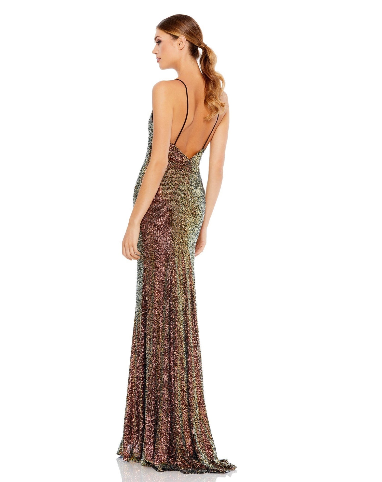 Ieena for Mac Duggal 26534 Sequin Halter Dress