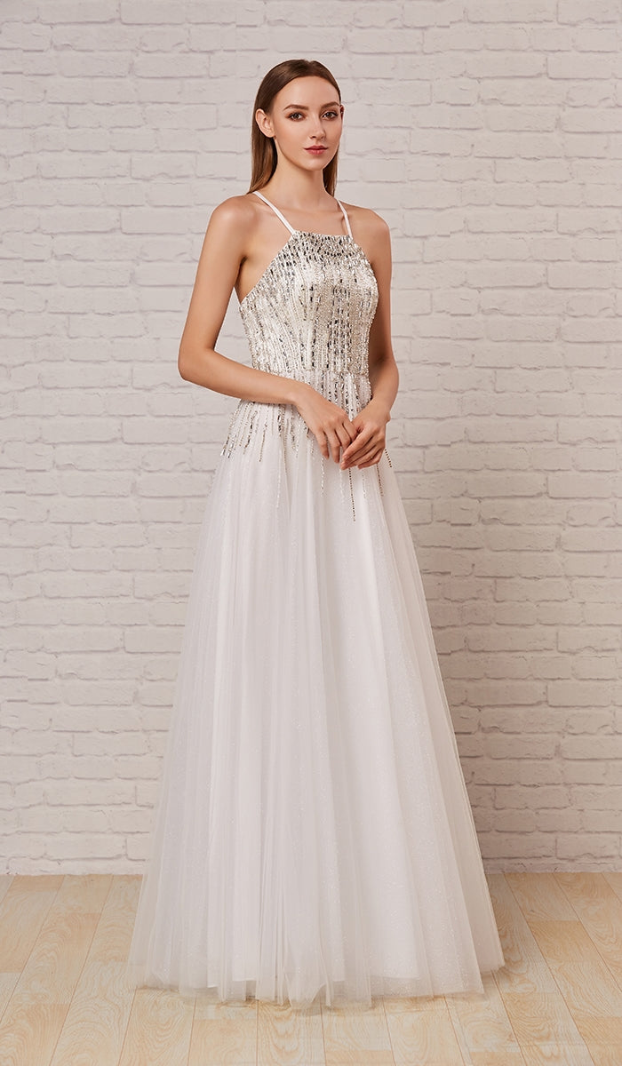 Jadore Evening J18035 Beaded Tulle Dress