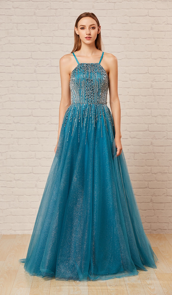 Jadore Evening J18035 Beaded Tulle Dress