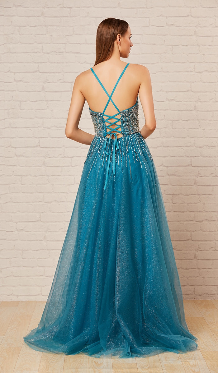 Jadore Evening J18035 Beaded Tulle Dress