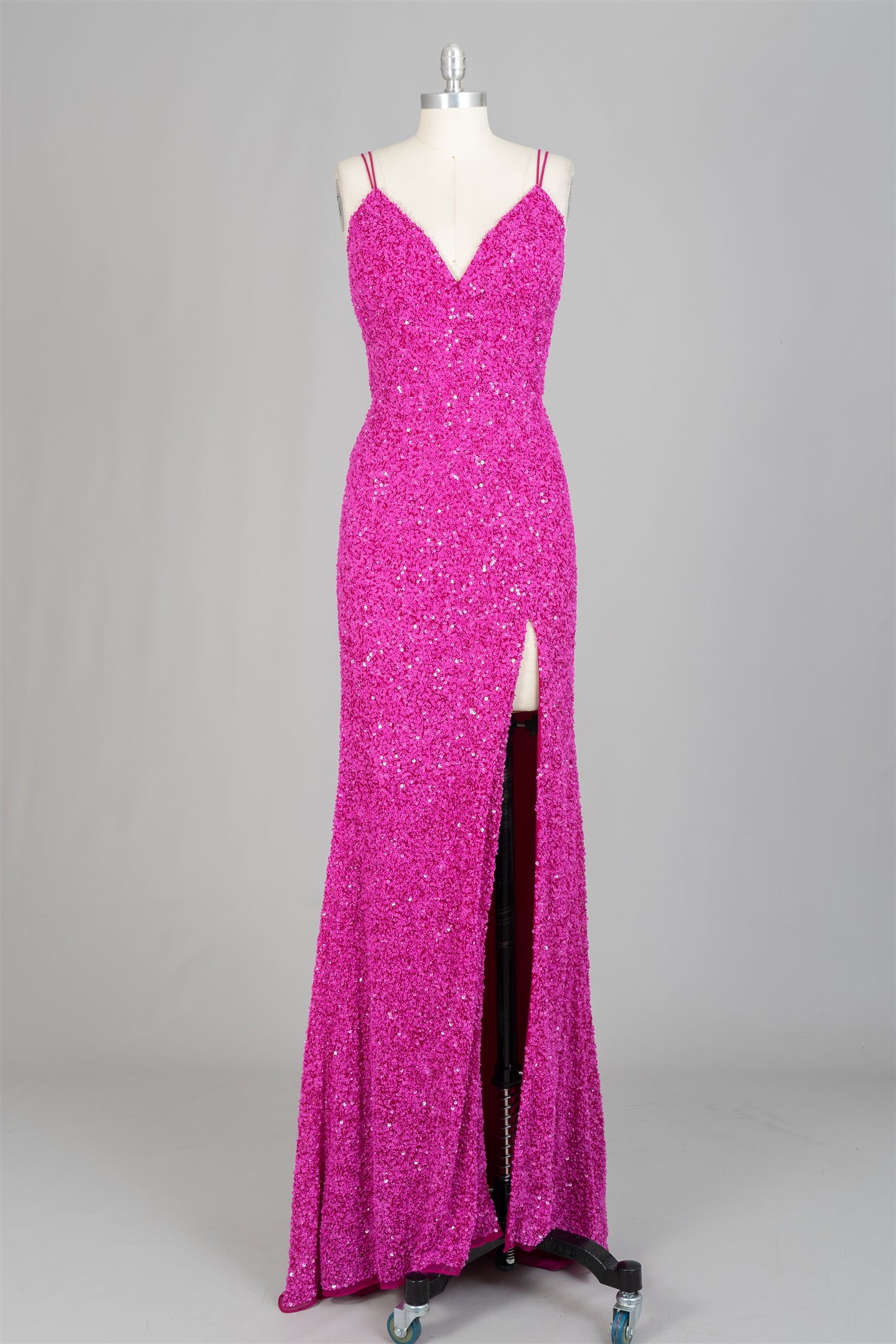 Jovani 23148A Sequin Side Slit Sequin Dress