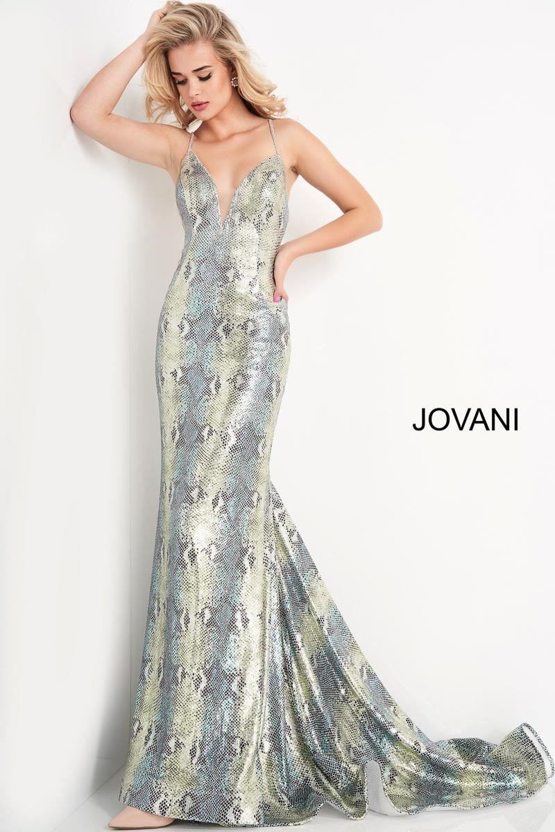 JVN by Jovani JVN05800 Metallic Dress