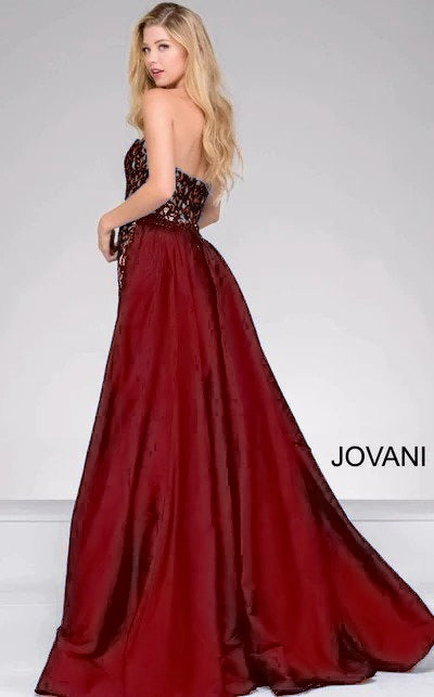 JVN by Jovani JVN07595A Lace Bodice Dress