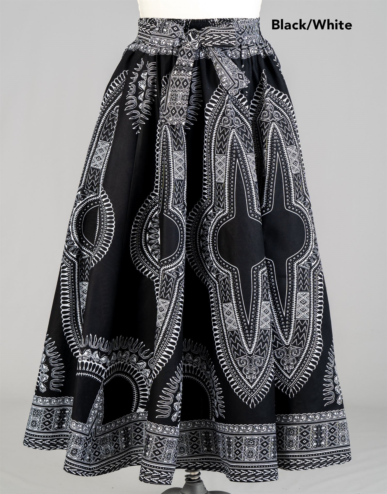 KaraChic 7001D Elastic Waist Dashiki Print Skirt    KaraChic 7001D Authentic African Dashiki Print Maxi Skirt