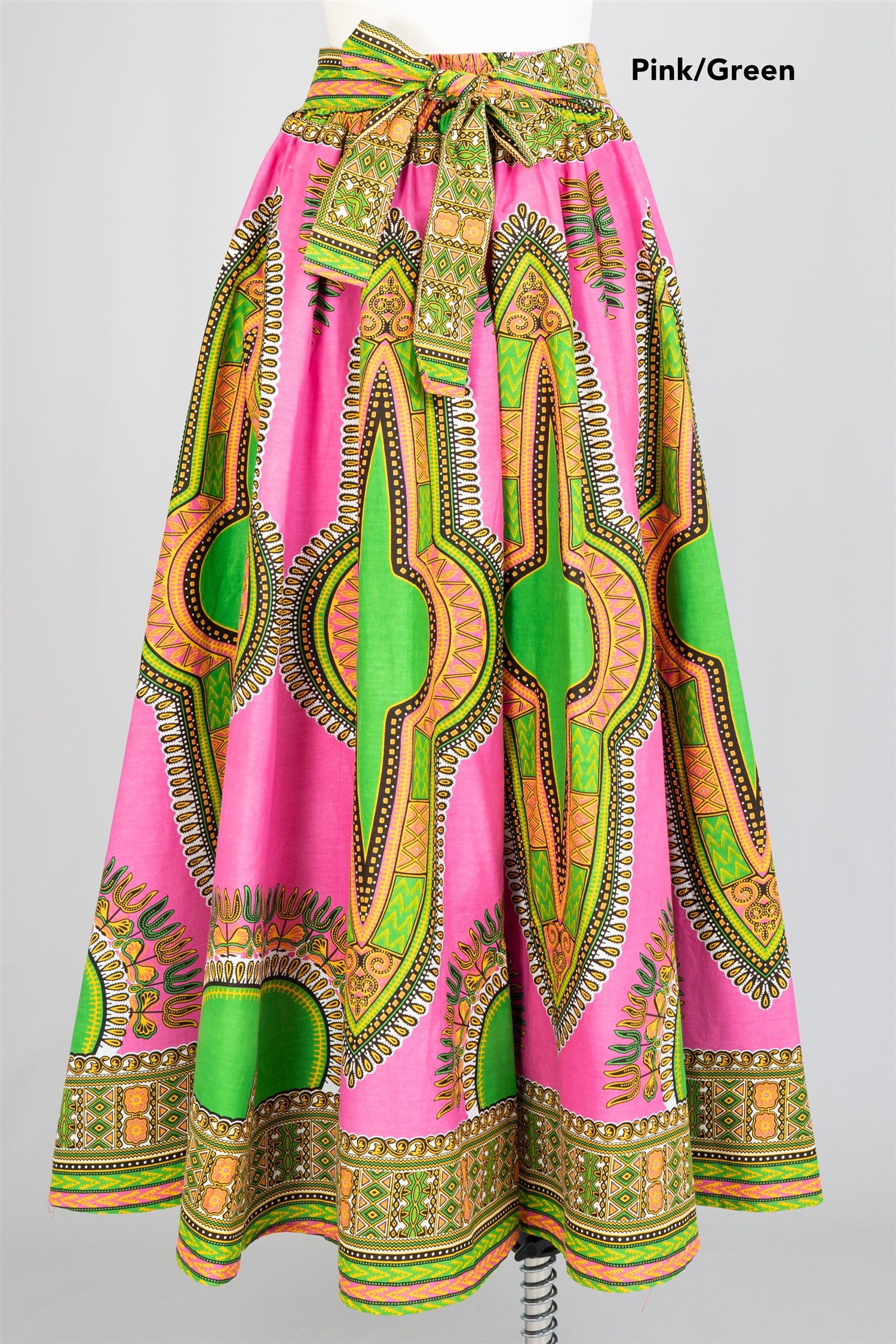 KaraChic 7001D Elastic Waist Dashiki Print Skirt    KaraChic 7001D Authentic African Dashiki Print Maxi Skirt