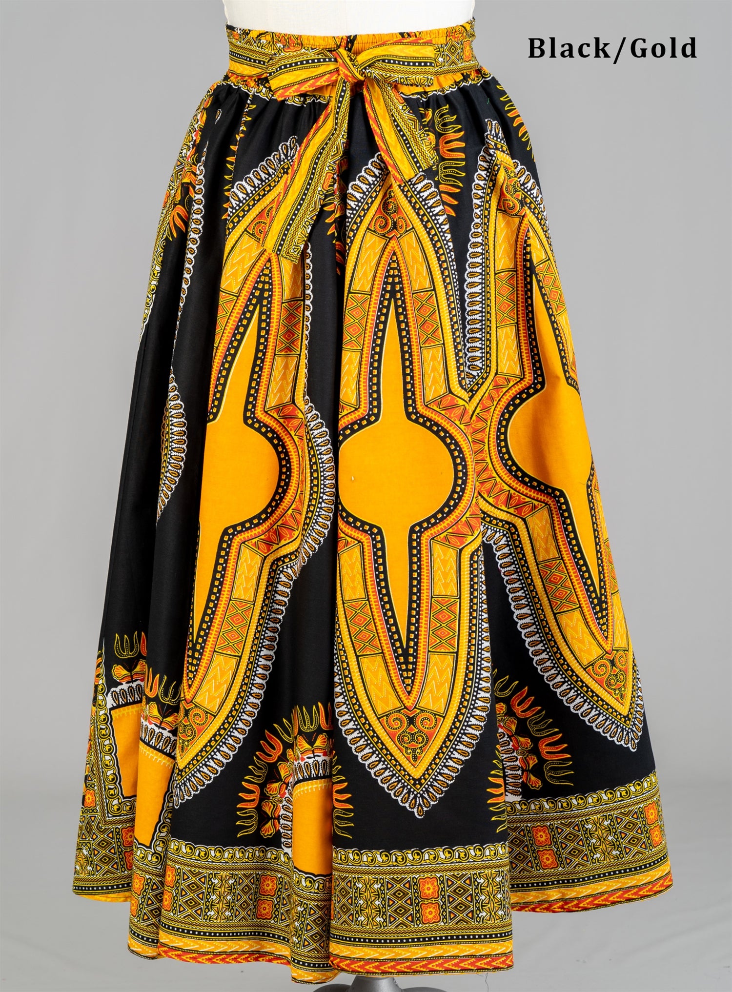 KaraChic 7001D Elastic Waist Dashiki Print Skirt    KaraChic 7001D Authentic African Dashiki Print Maxi Skirt