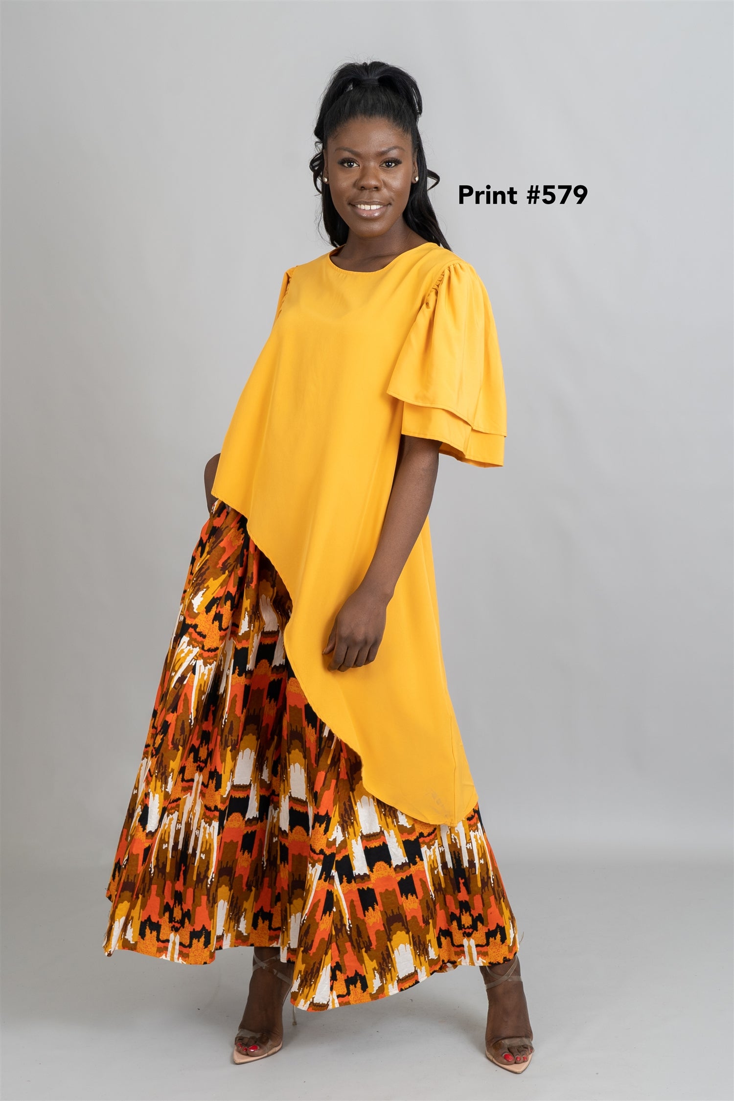 KaraChic 701NP Authentic African Print Wide Leg Pant