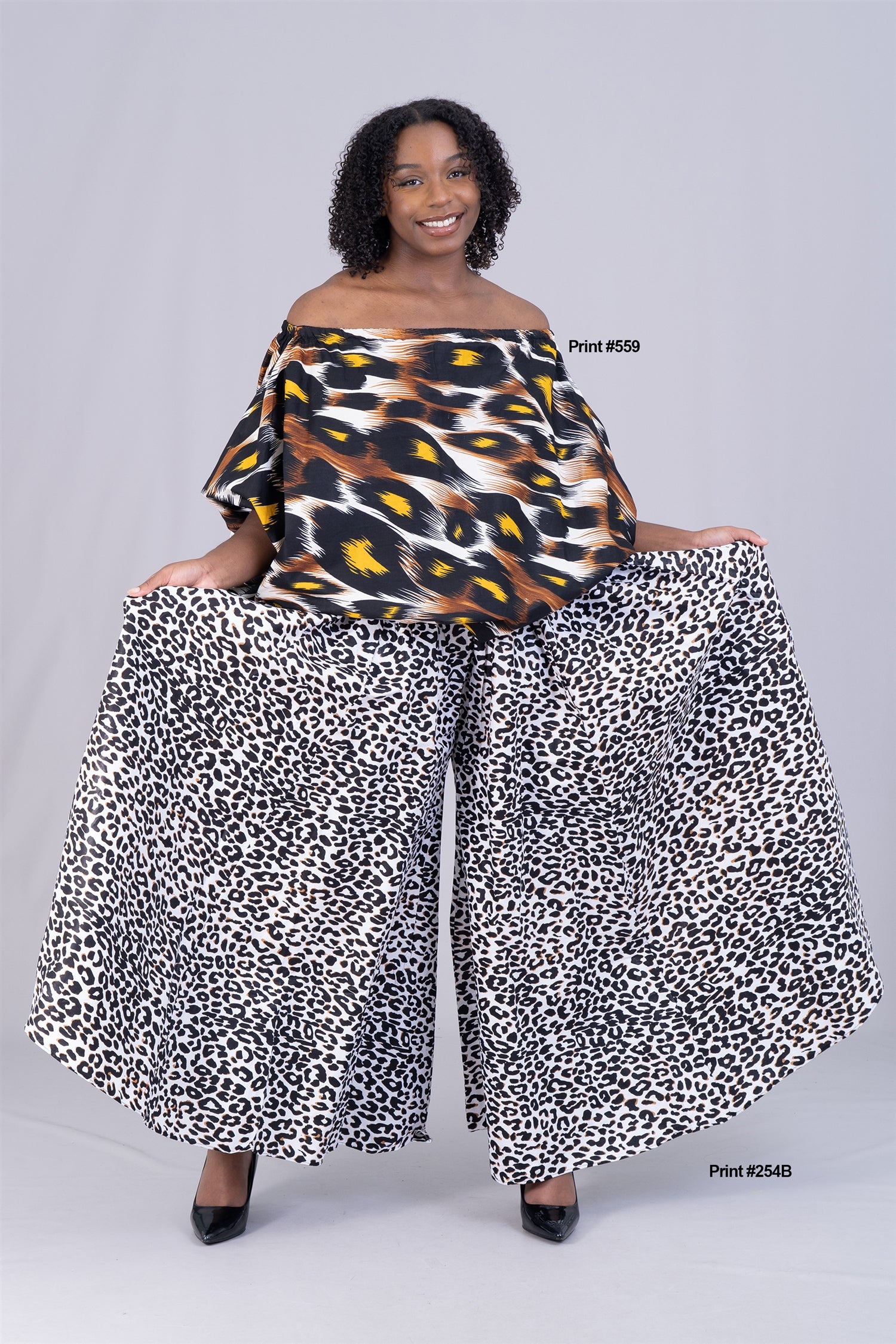 KaraChic 701NP Authentic African Print Wide Leg Pant