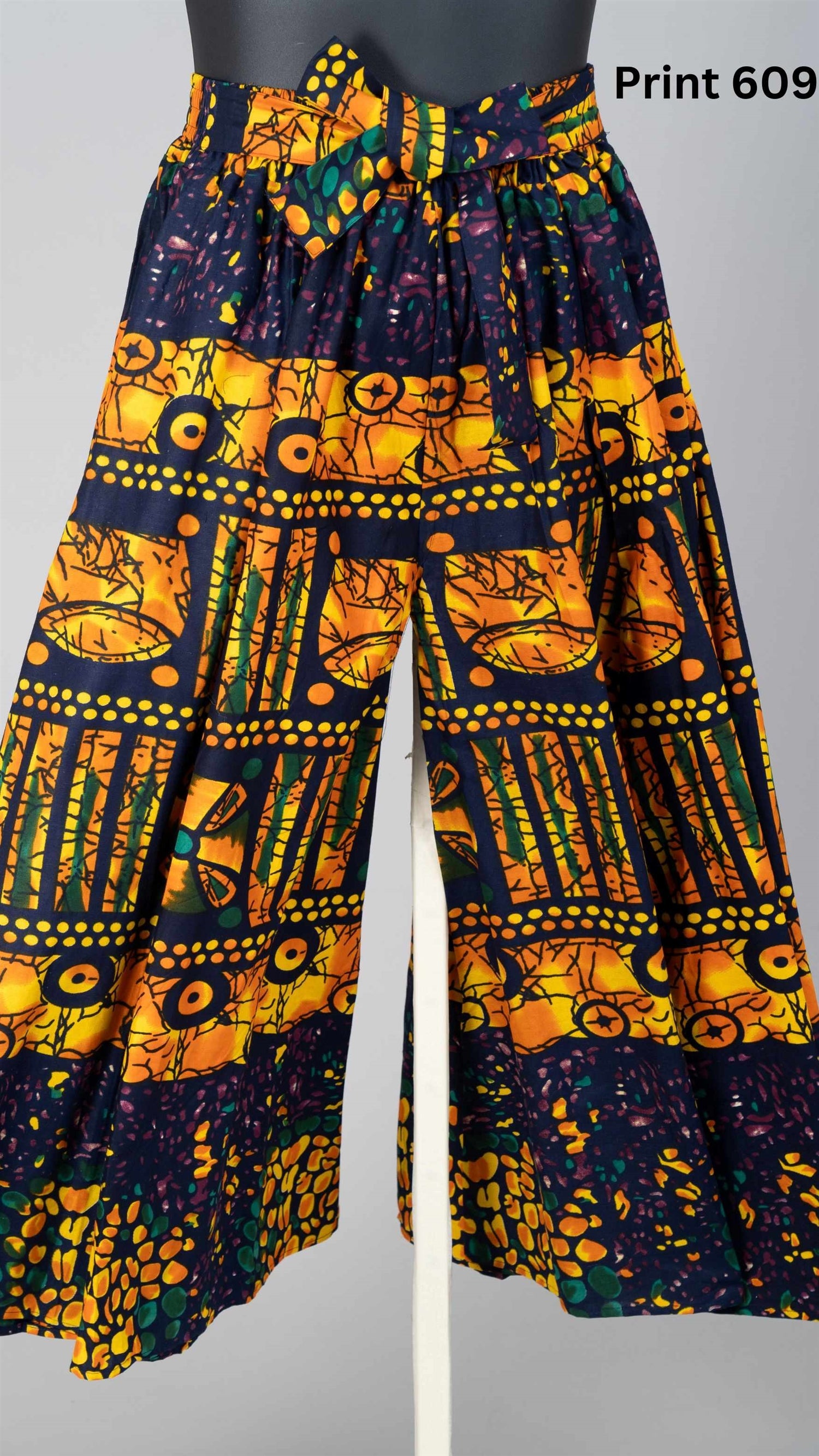 KaraChic 701NP Authentic African Print Wide Leg Pant