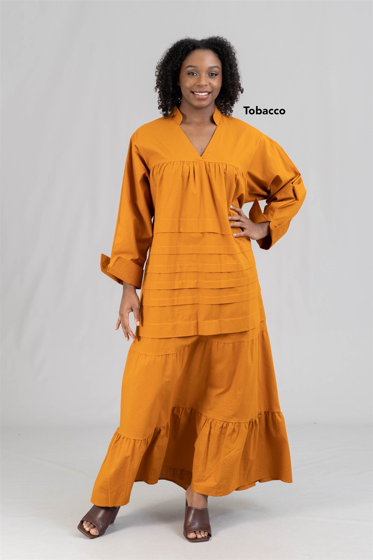 KaraChic 7581S Tiered Maxi Dress