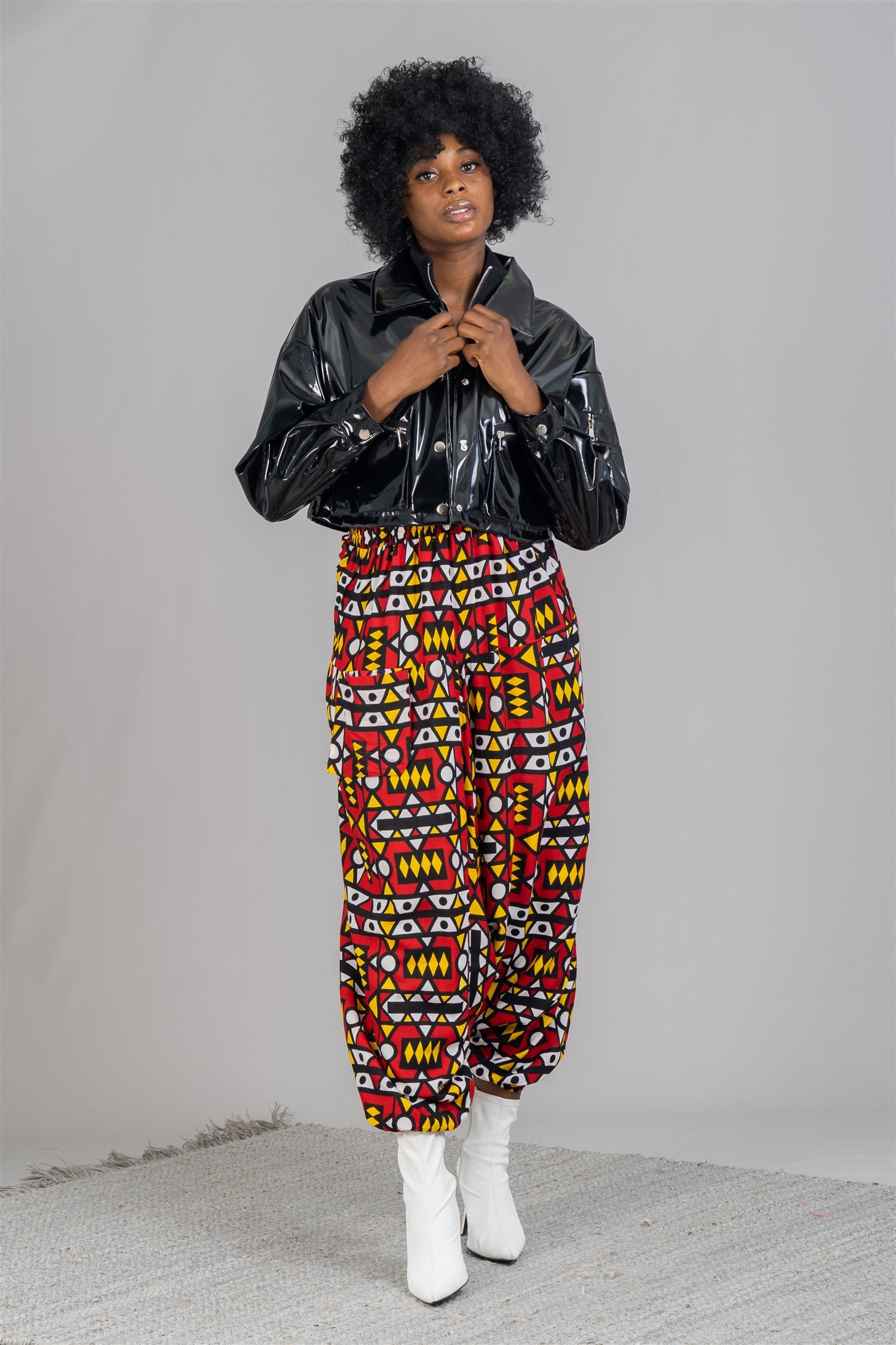 KaraChic 7638 Authentic African Print Harem Pant