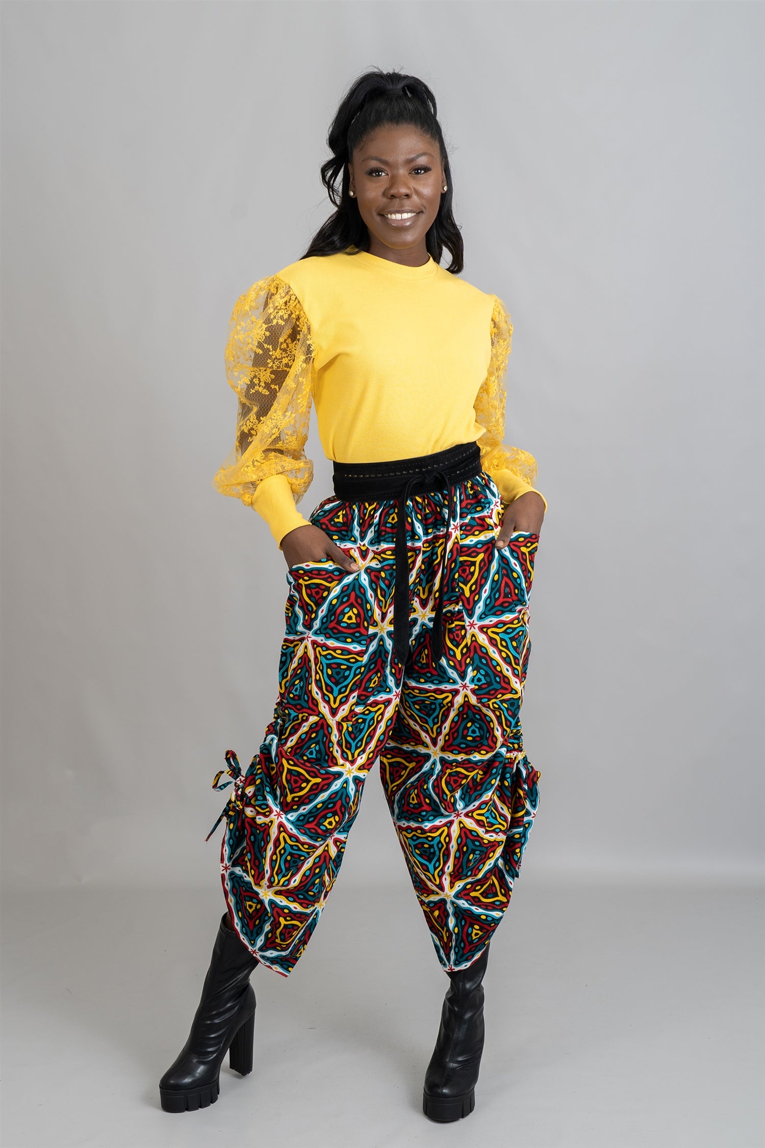 KaraChic 7697 Authentic African Print Pant